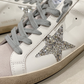 Golden Goose Super-Star Mule Silver Glitter