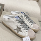 Golden Goose Super-Star Mule Silver Glitter