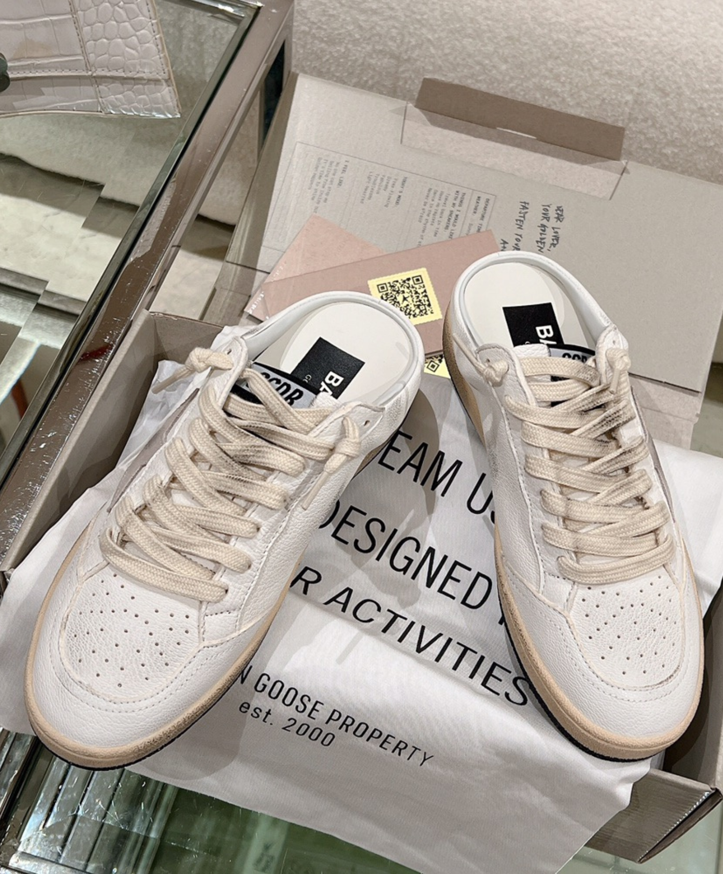 Golden Goose Super-Star Mule Silver