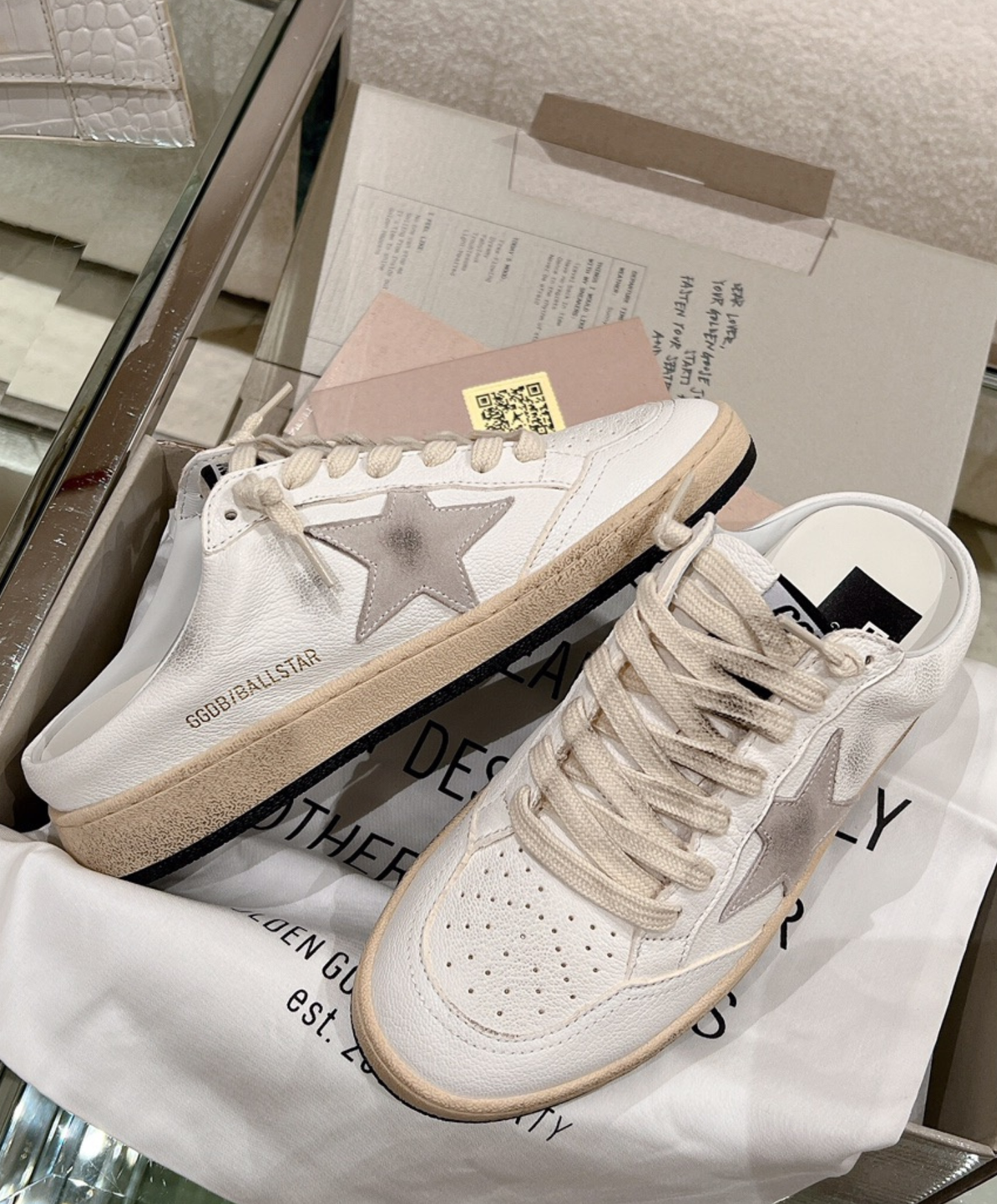 Golden Goose Super-Star Mule Silver