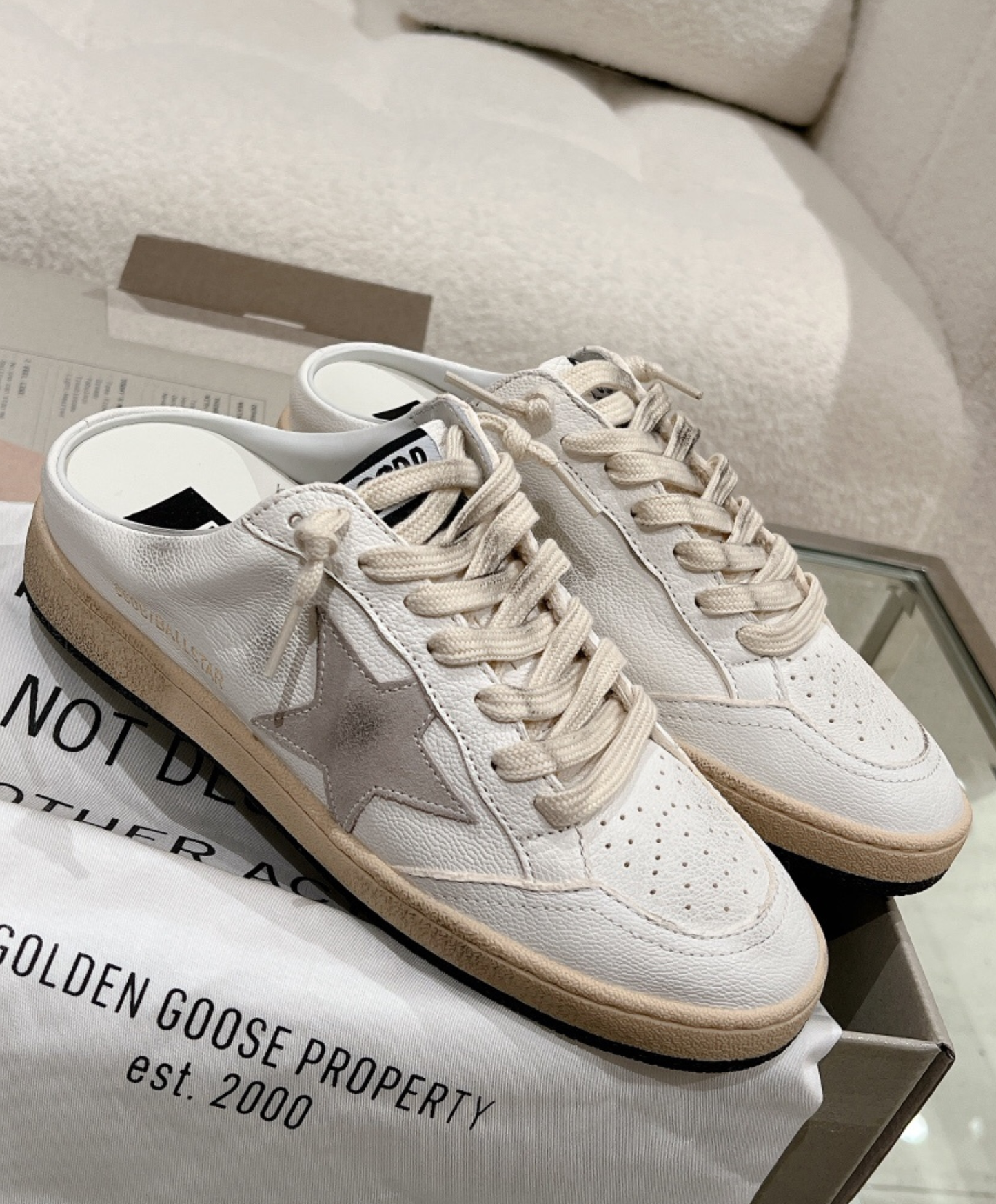 Golden Goose Super-Star Mule Silver
