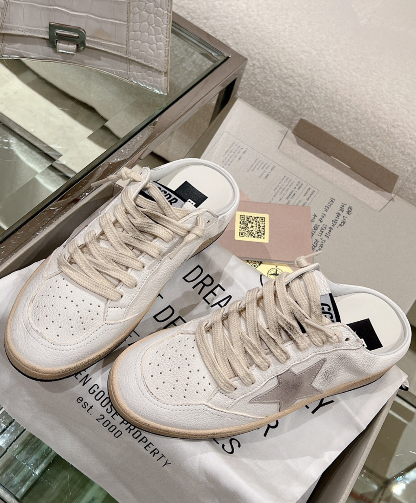 Golden Goose Super-Star Mule Silver