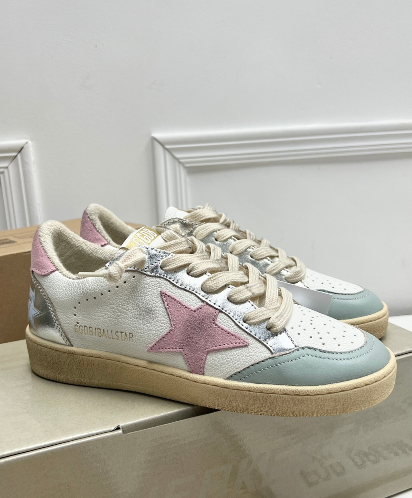 Golden Goose Ball Star Pink & Silver