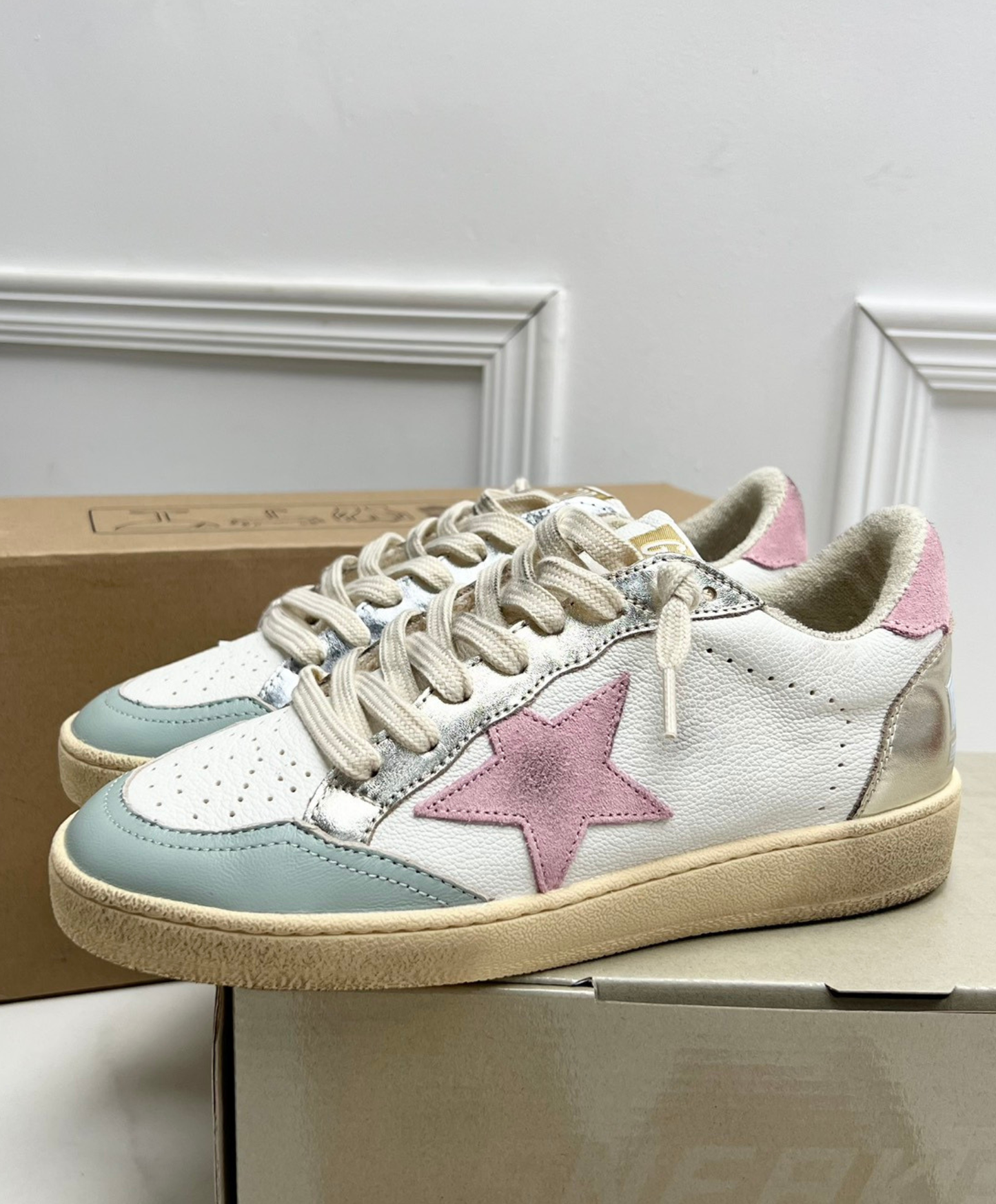 Golden Goose Ball Star Pink & Silver
