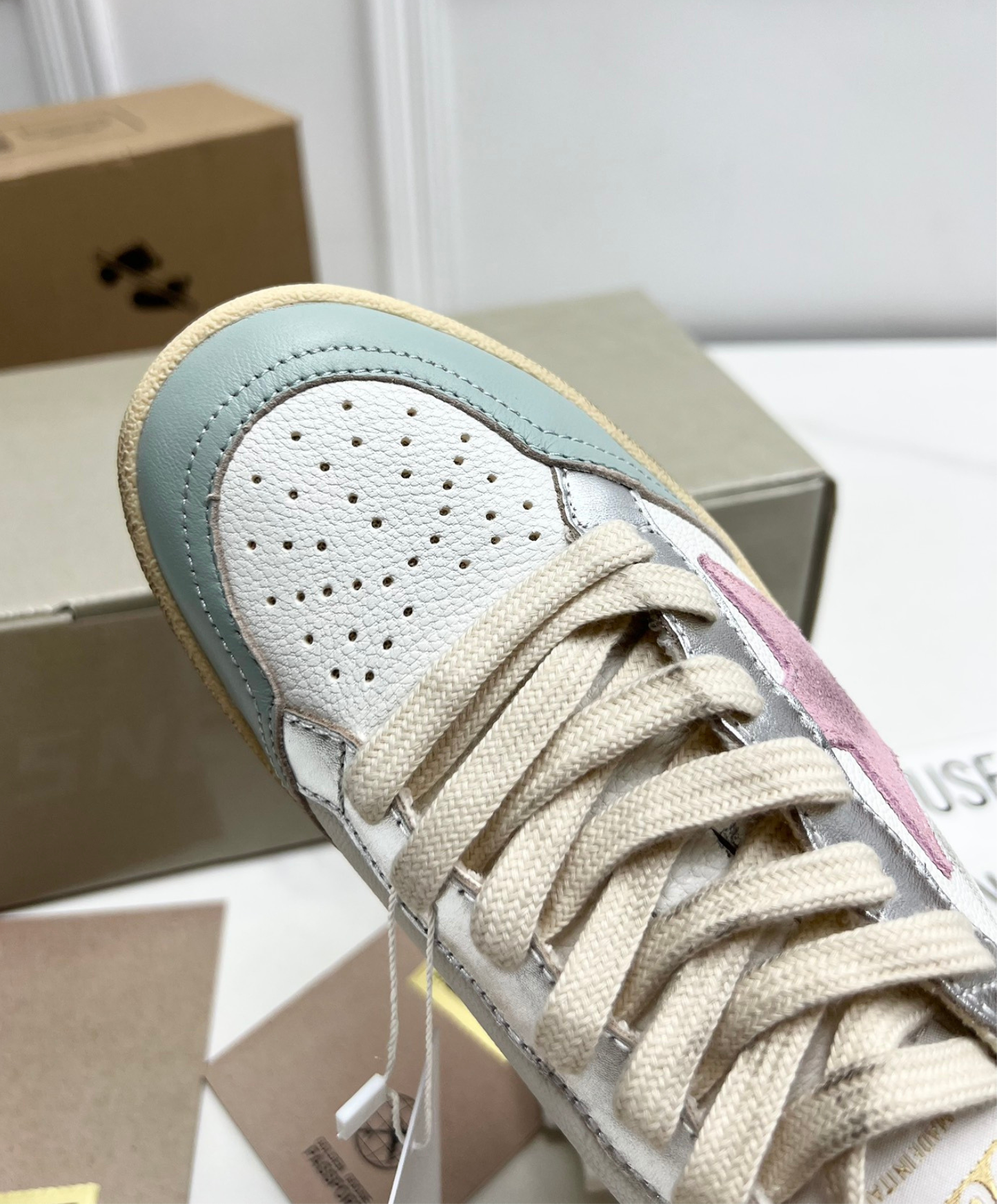 Golden Goose Ball Star Pink & Silver