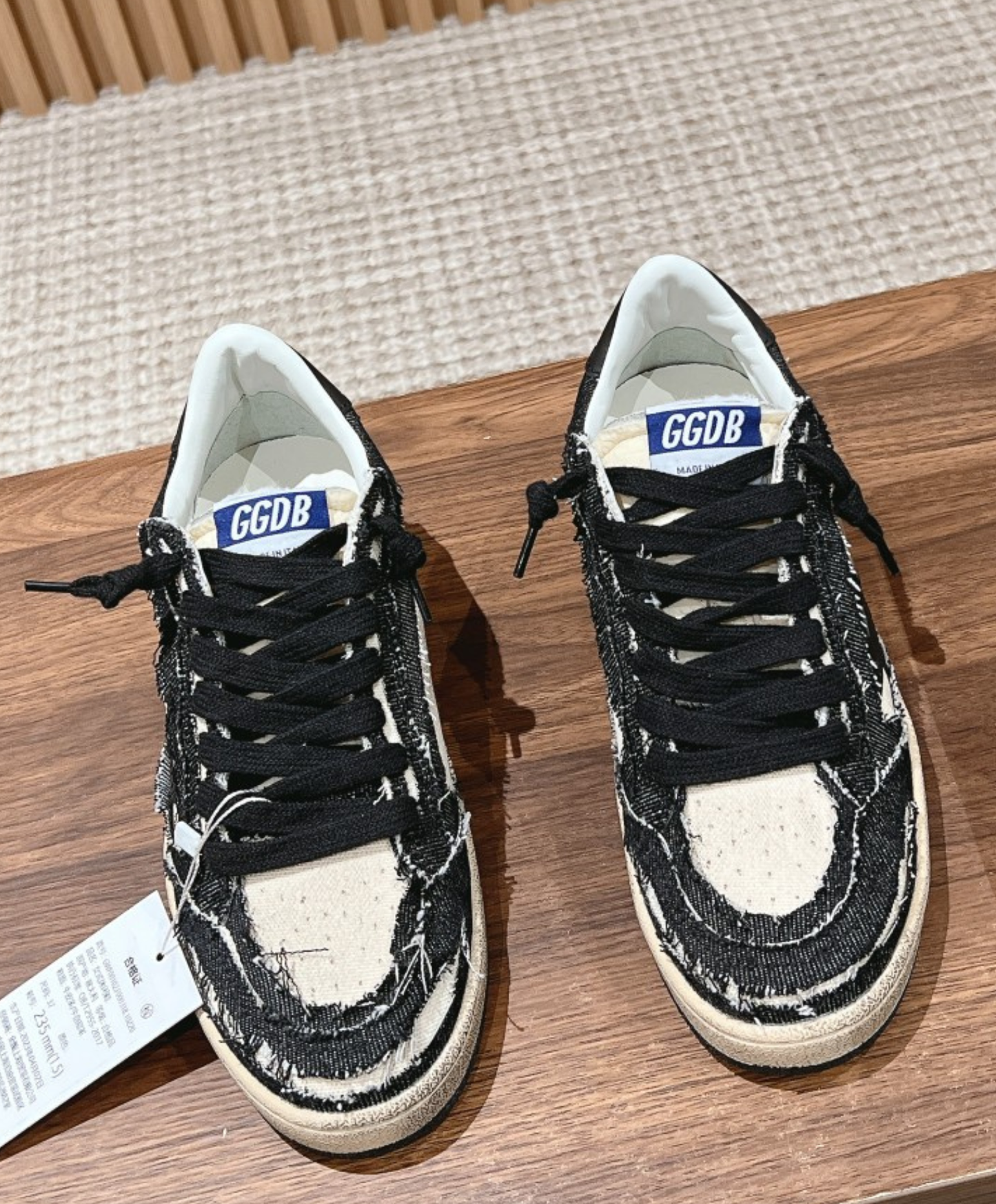 Golden Goose Ball Star Raw-Edge Noir