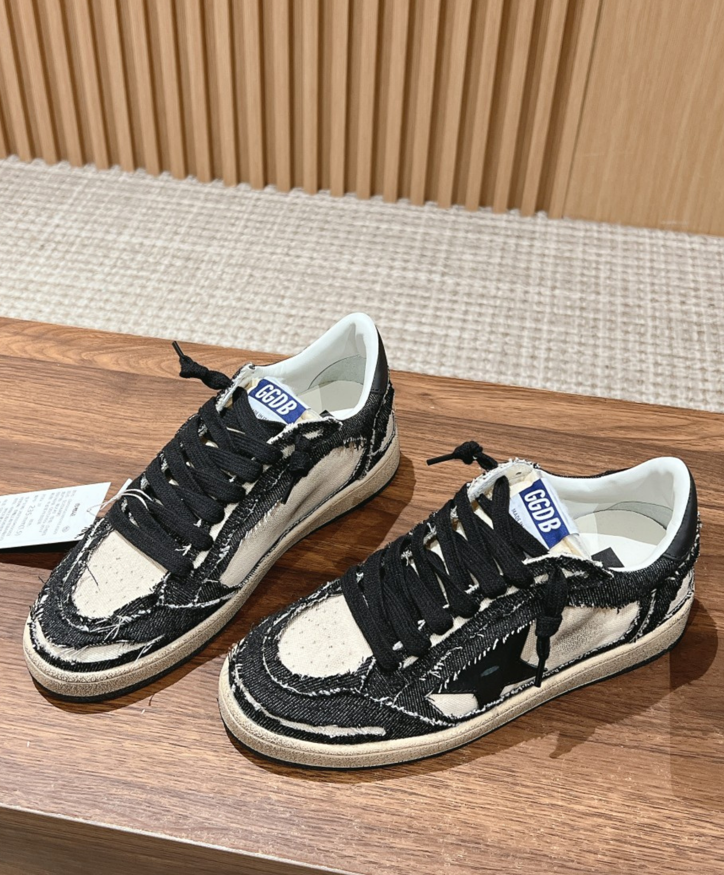 Golden Goose Ball Star Raw-Edge Noir