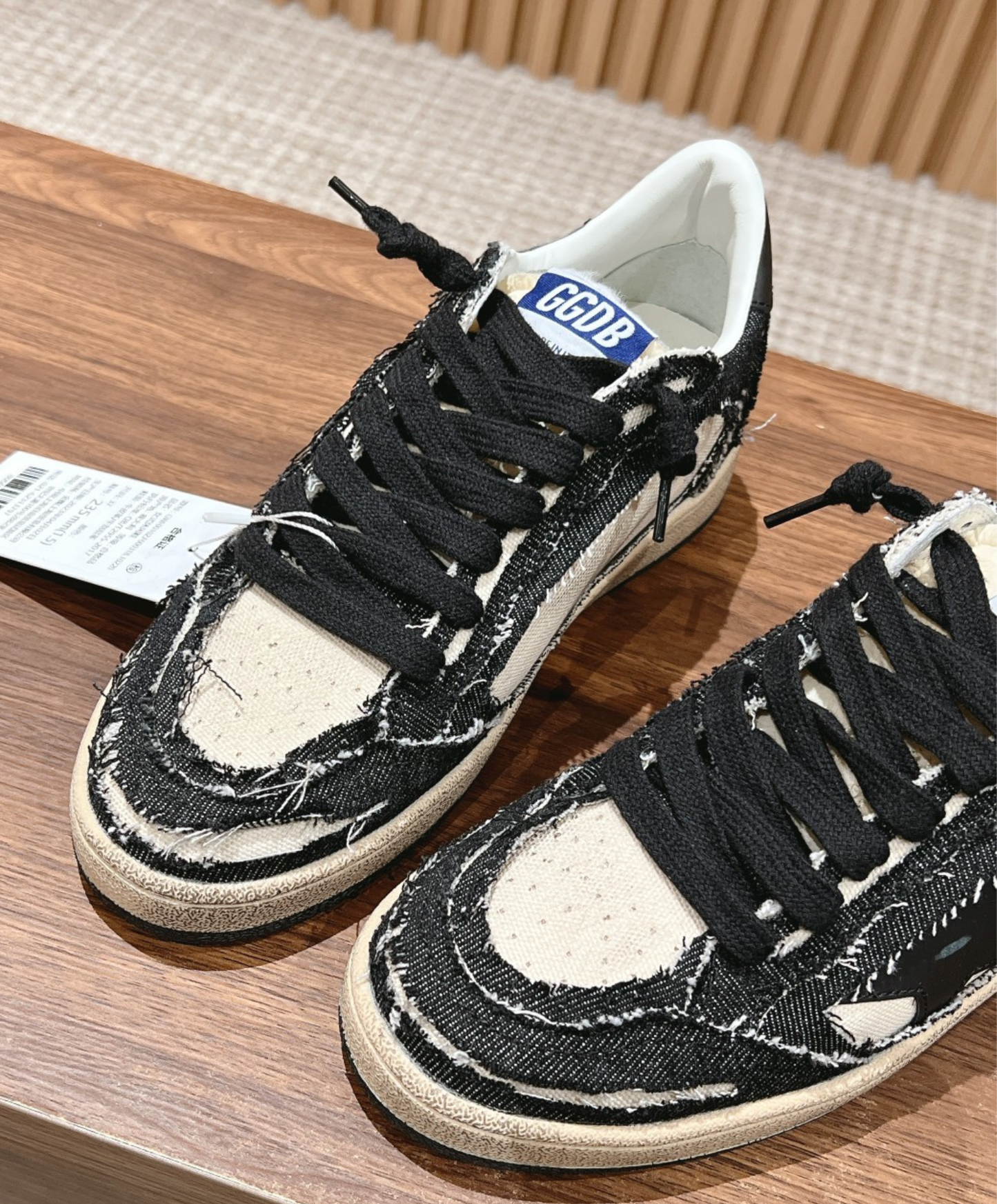 Golden Goose Ball Star Raw-Edge Noir