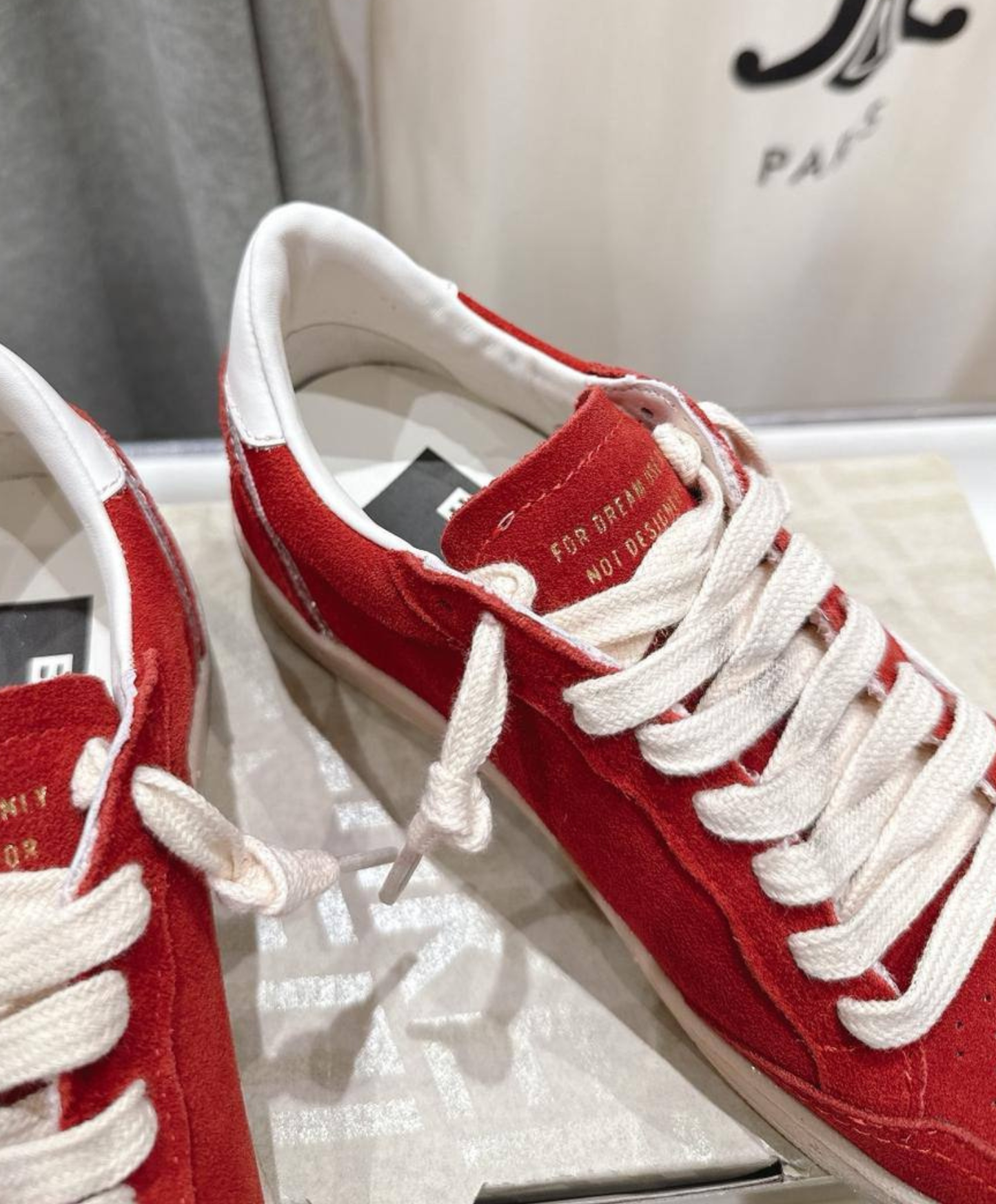 Golden Goose Ball Star Vivid Red Suede