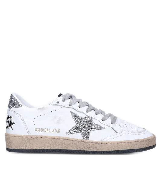 Golden Goose Ball Star White & Silver Glitter