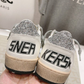 Golden Goose Ball Star White & Silver Glitter
