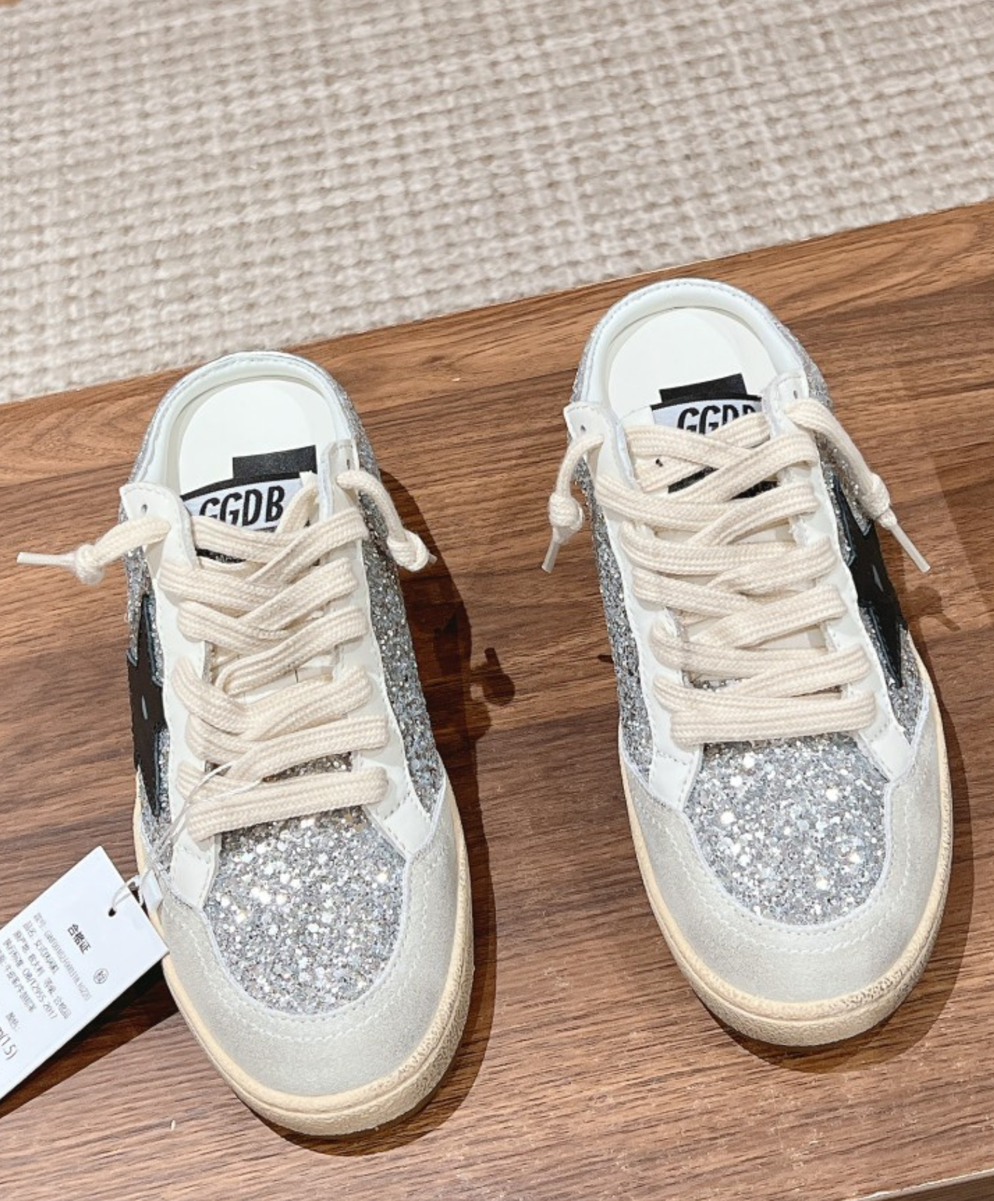 Golden Goose Sabot Glitter Ball Star