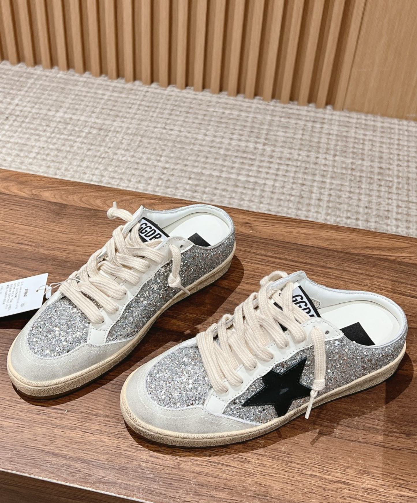 Golden Goose Sabot Glitter Ball Star