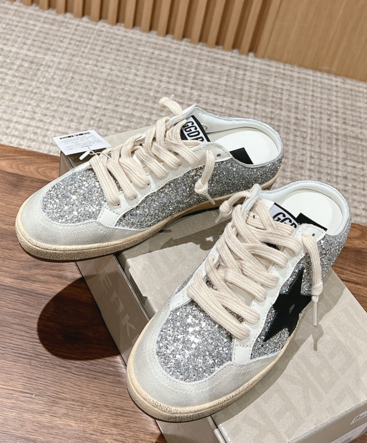 Golden Goose Sabot Glitter Ball Star