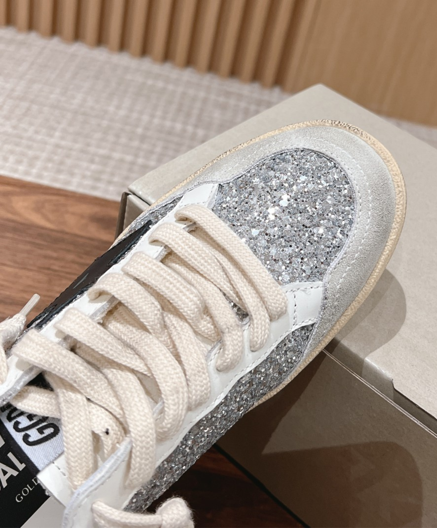 Golden Goose Sabot Glitter Ball Star