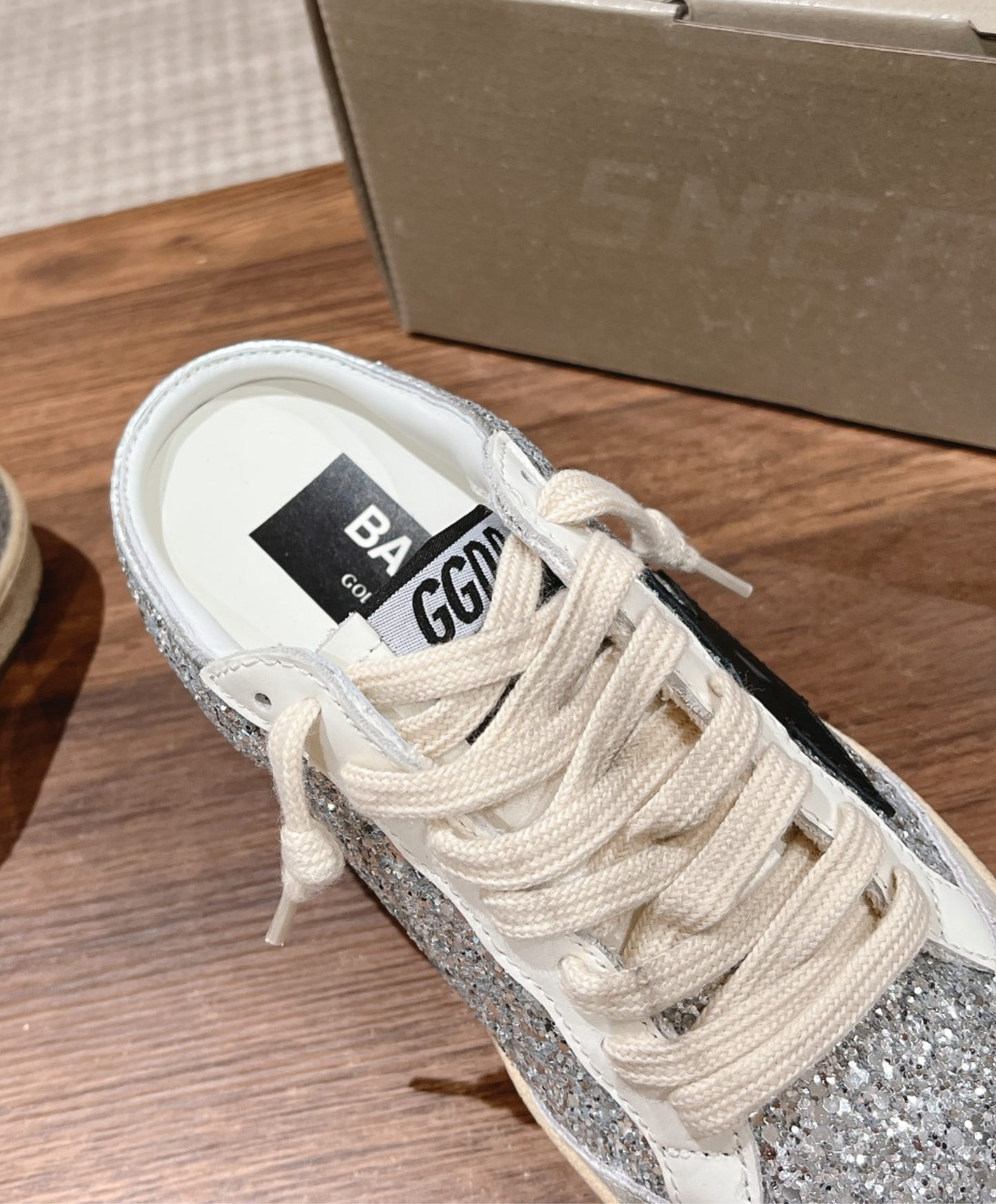 Golden Goose Sabot Glitter Ball Star