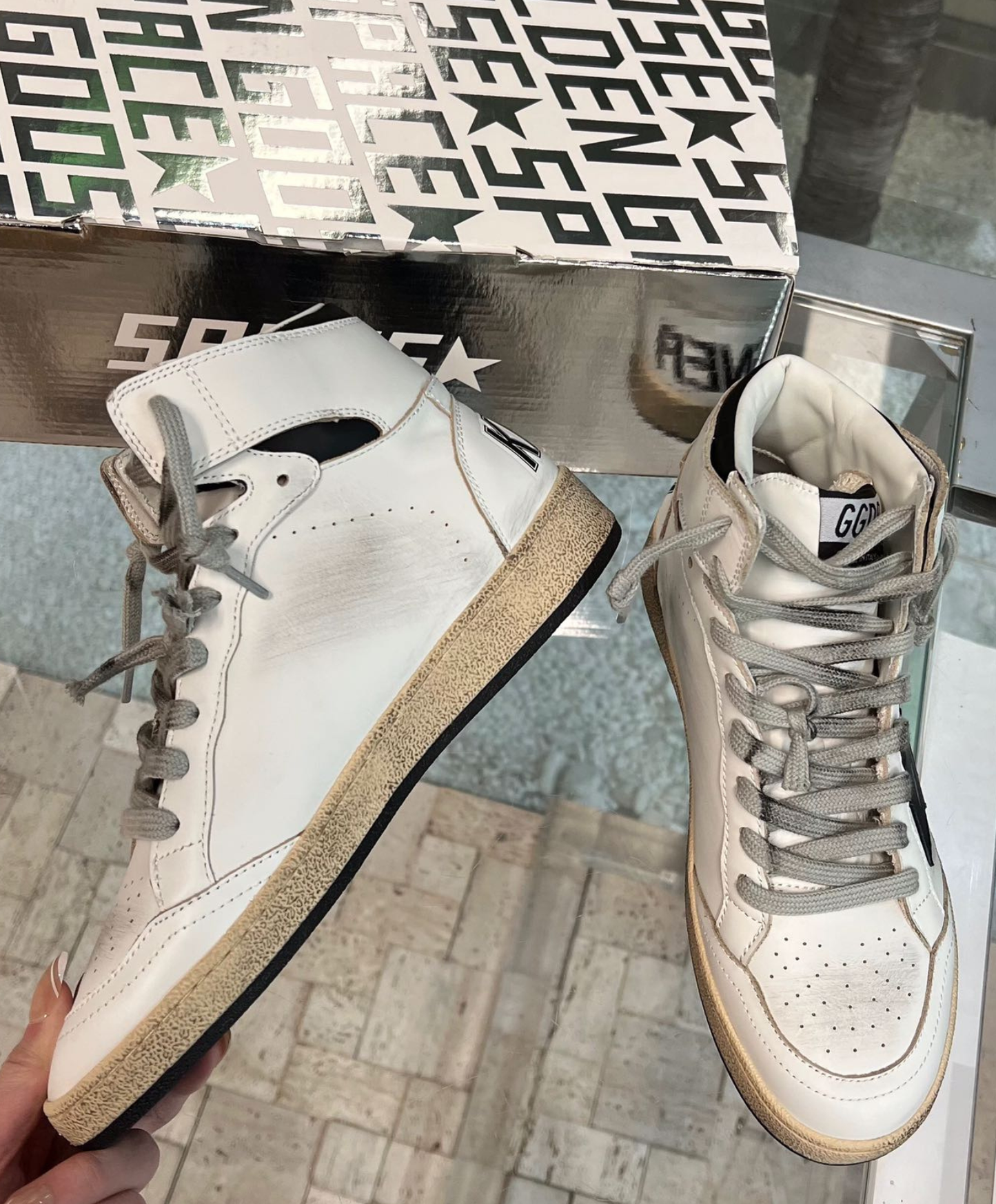 Golden Goose Sky-Star High-Top White & Black