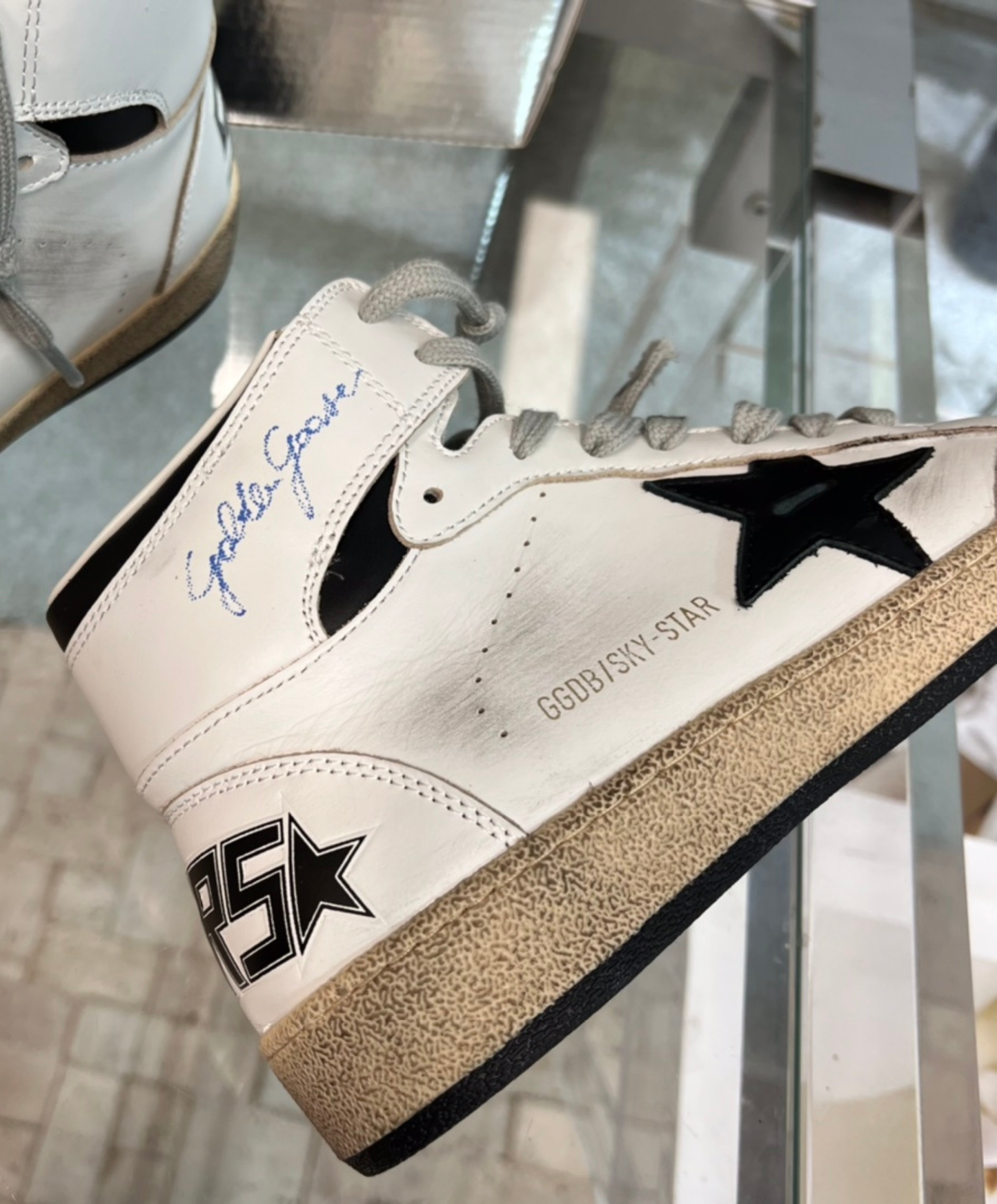 Golden Goose Sky-Star High-Top White & Black