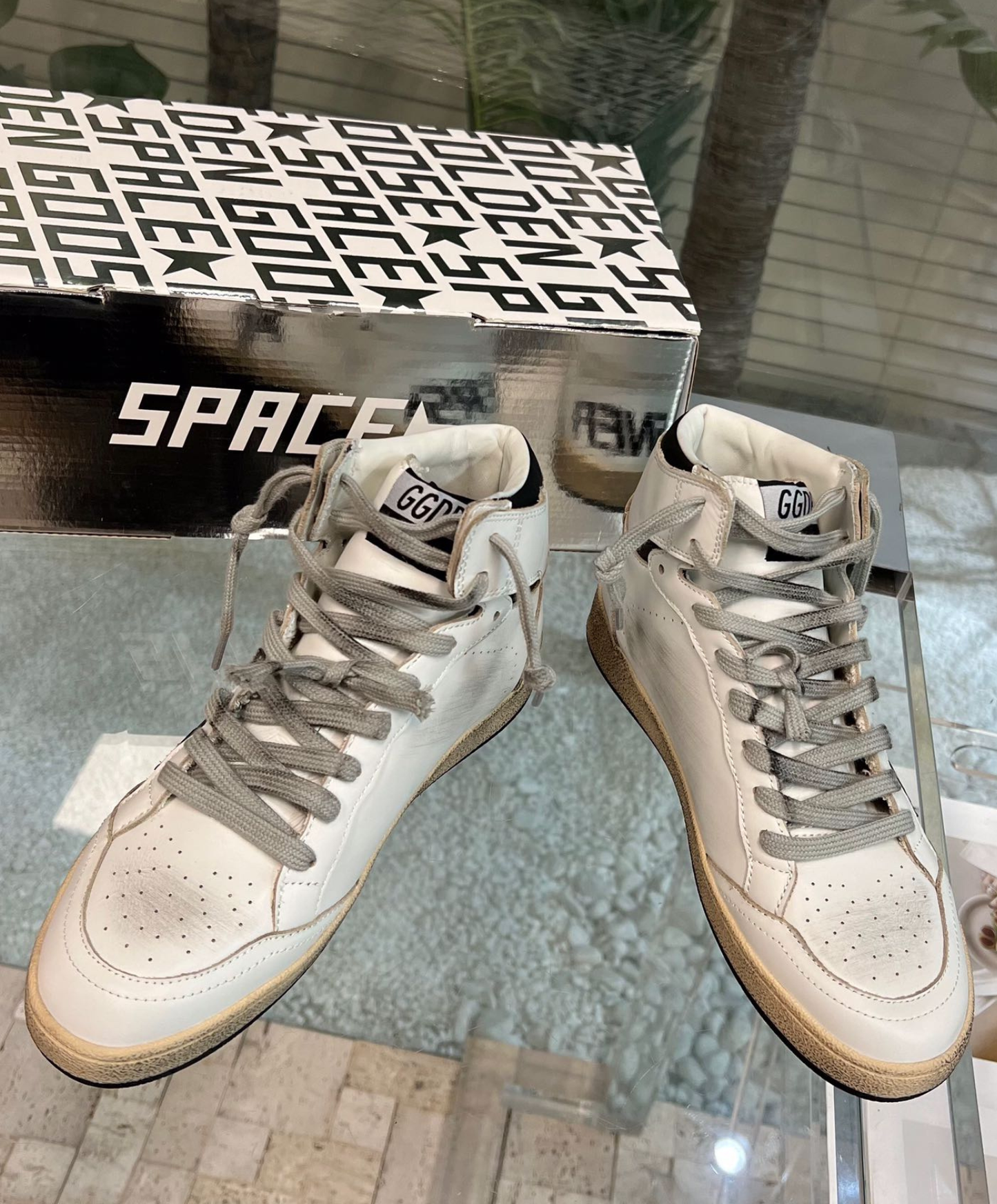 Golden Goose Sky-Star High-Top White & Black