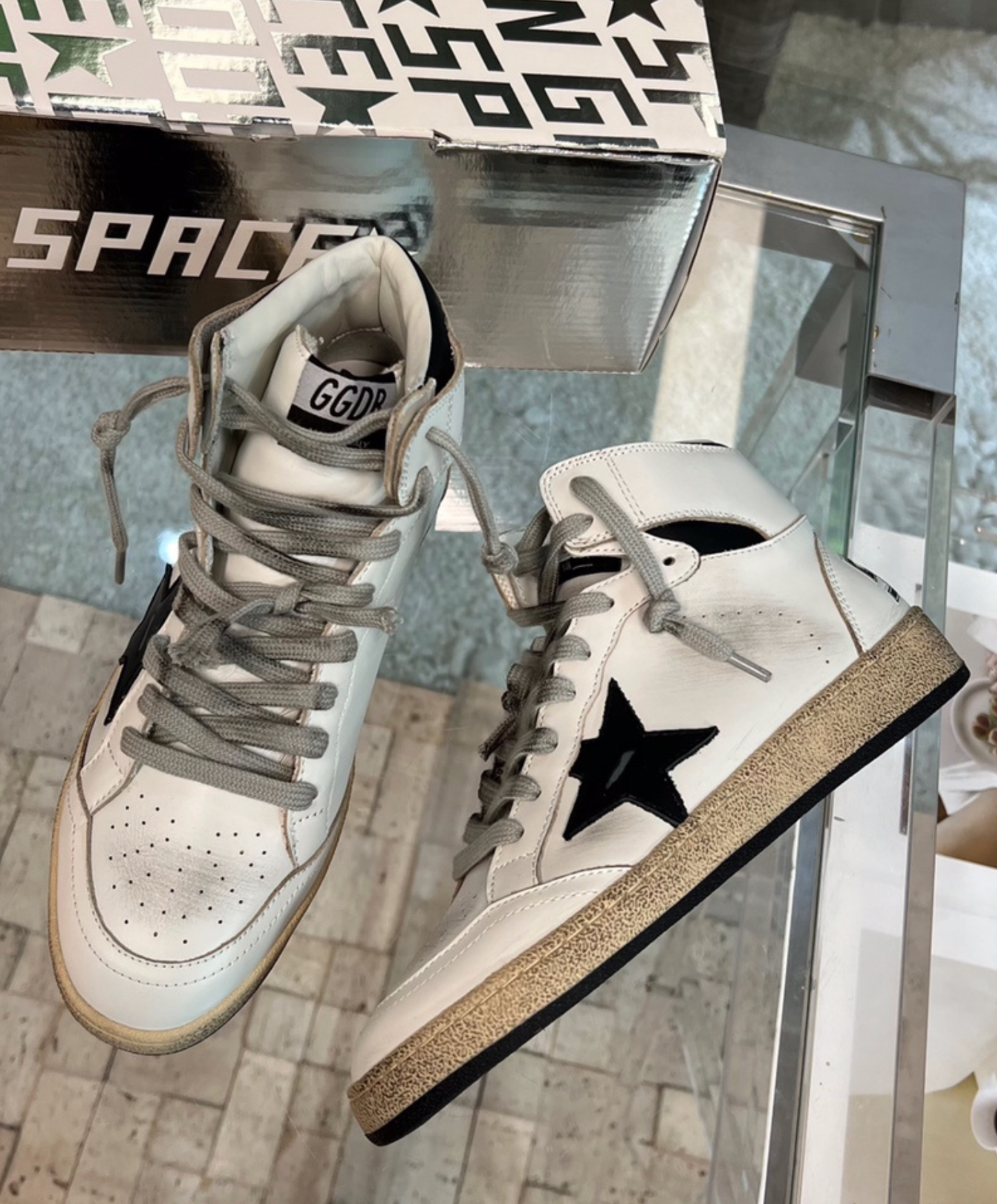 Golden Goose Sky-Star High-Top White & Black