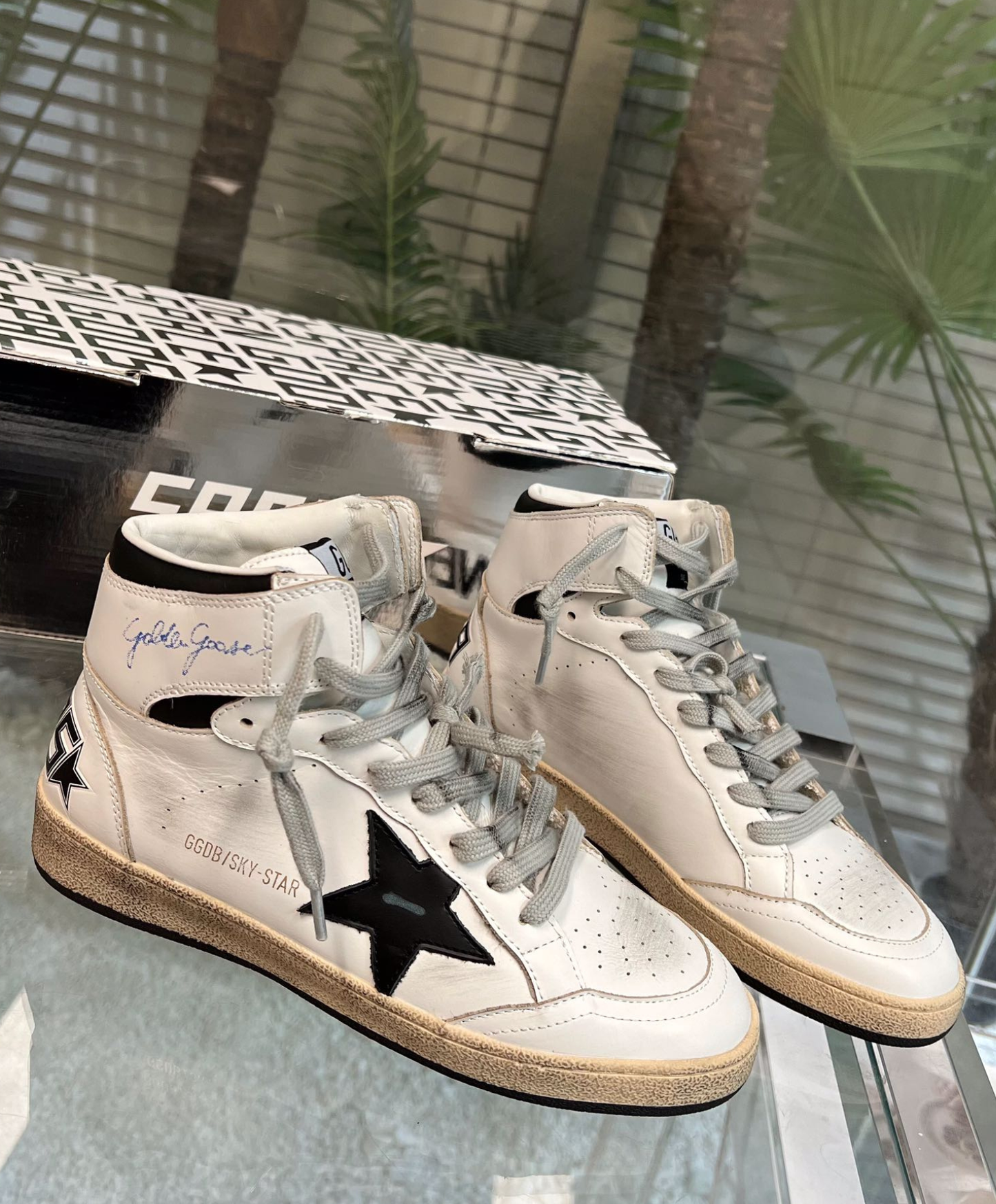 Golden Goose Sky-Star High-Top White & Black