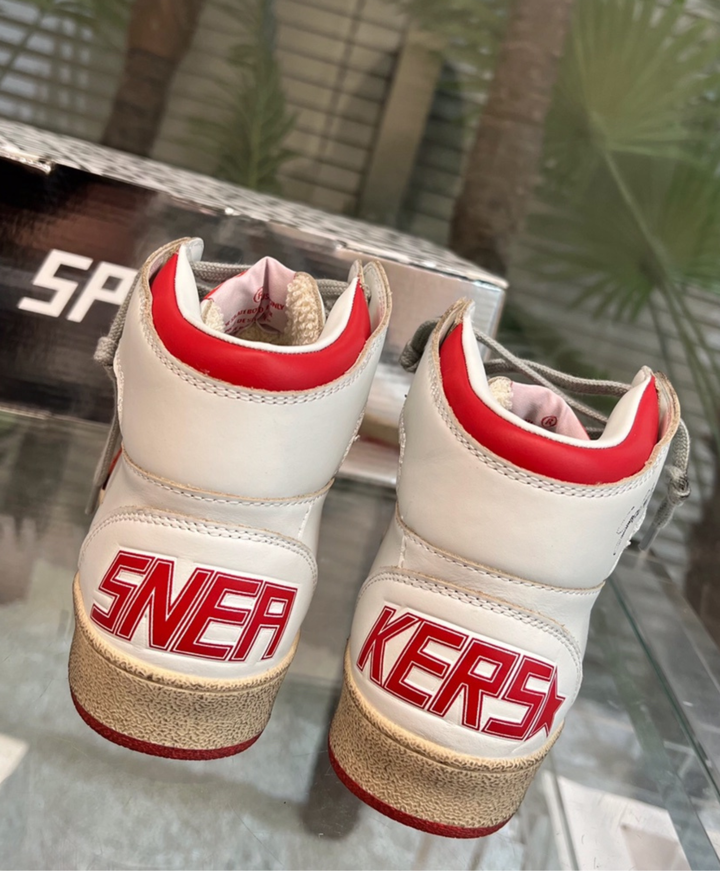Golden Goose Sky-Star High-Top White & Red