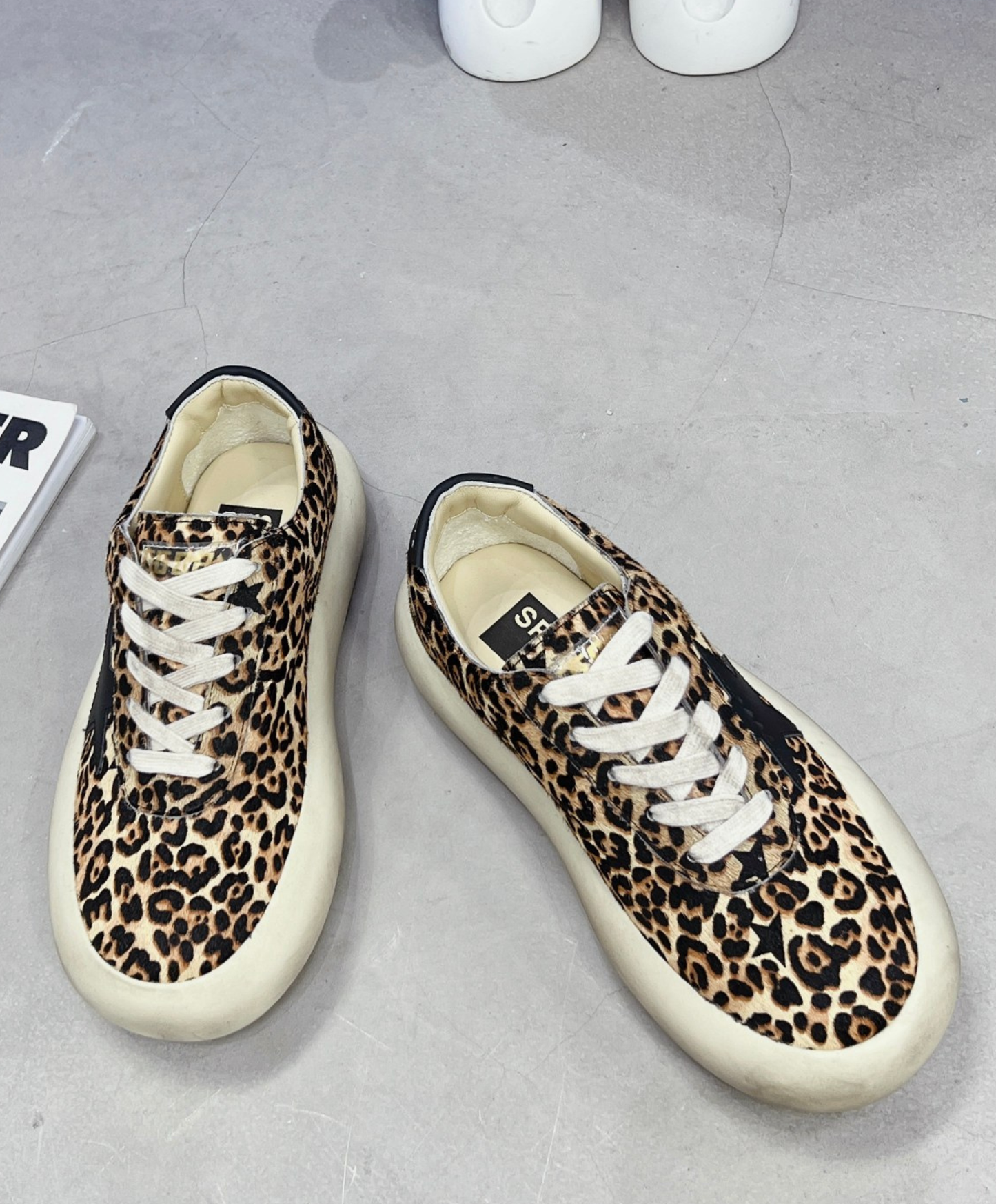 Golden Goose Space Star Leopard Noir