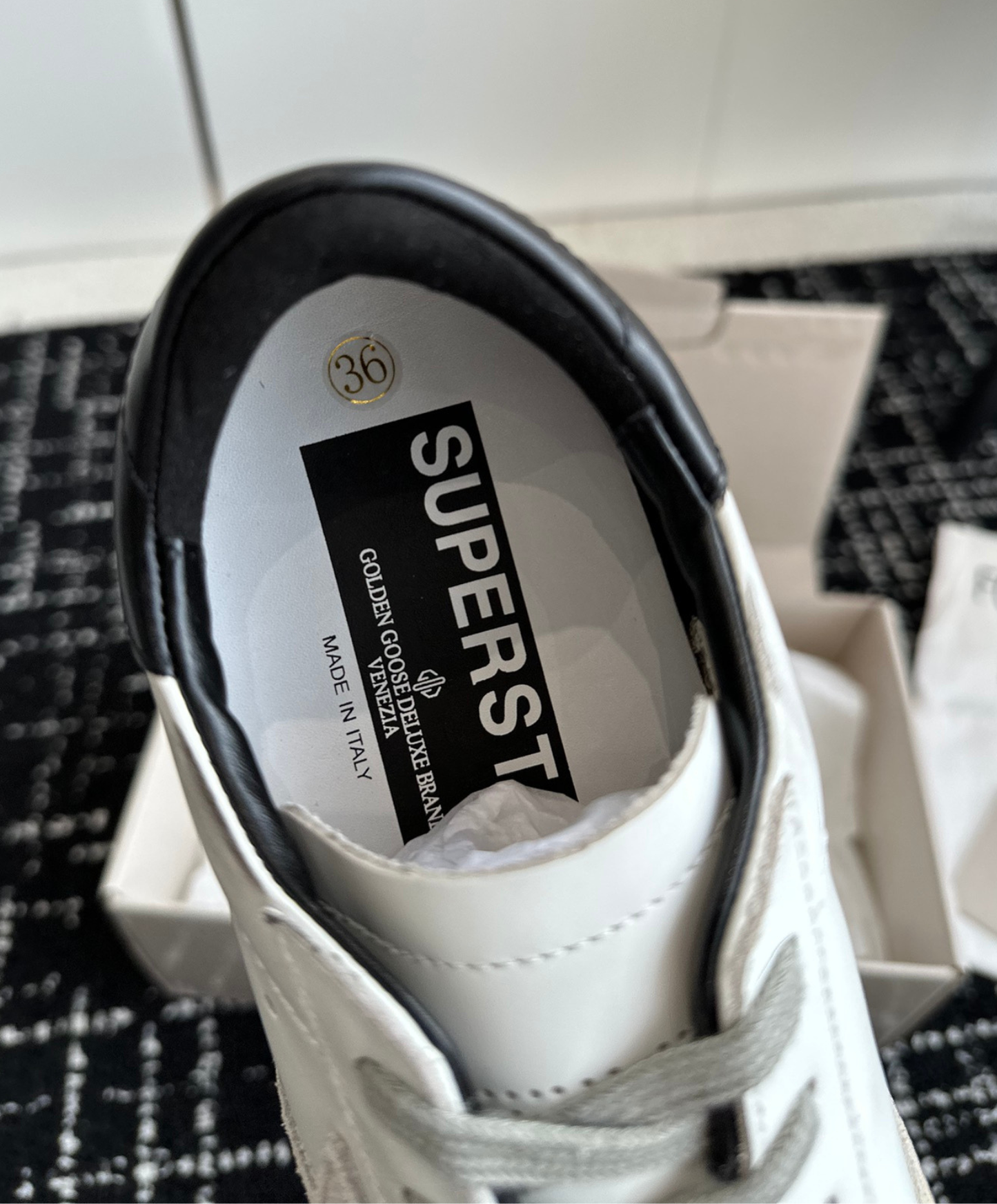 Golden Goose Super-Star Black Heel