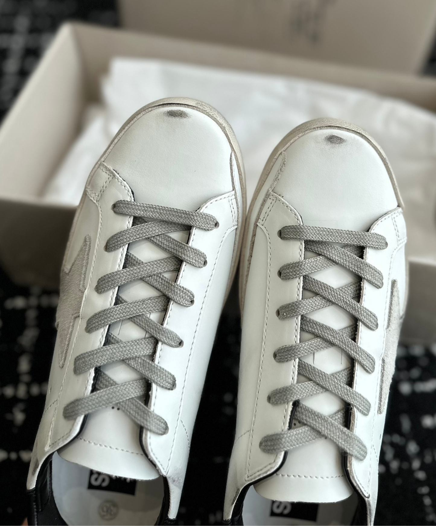 Golden Goose Super-Star Black Heel