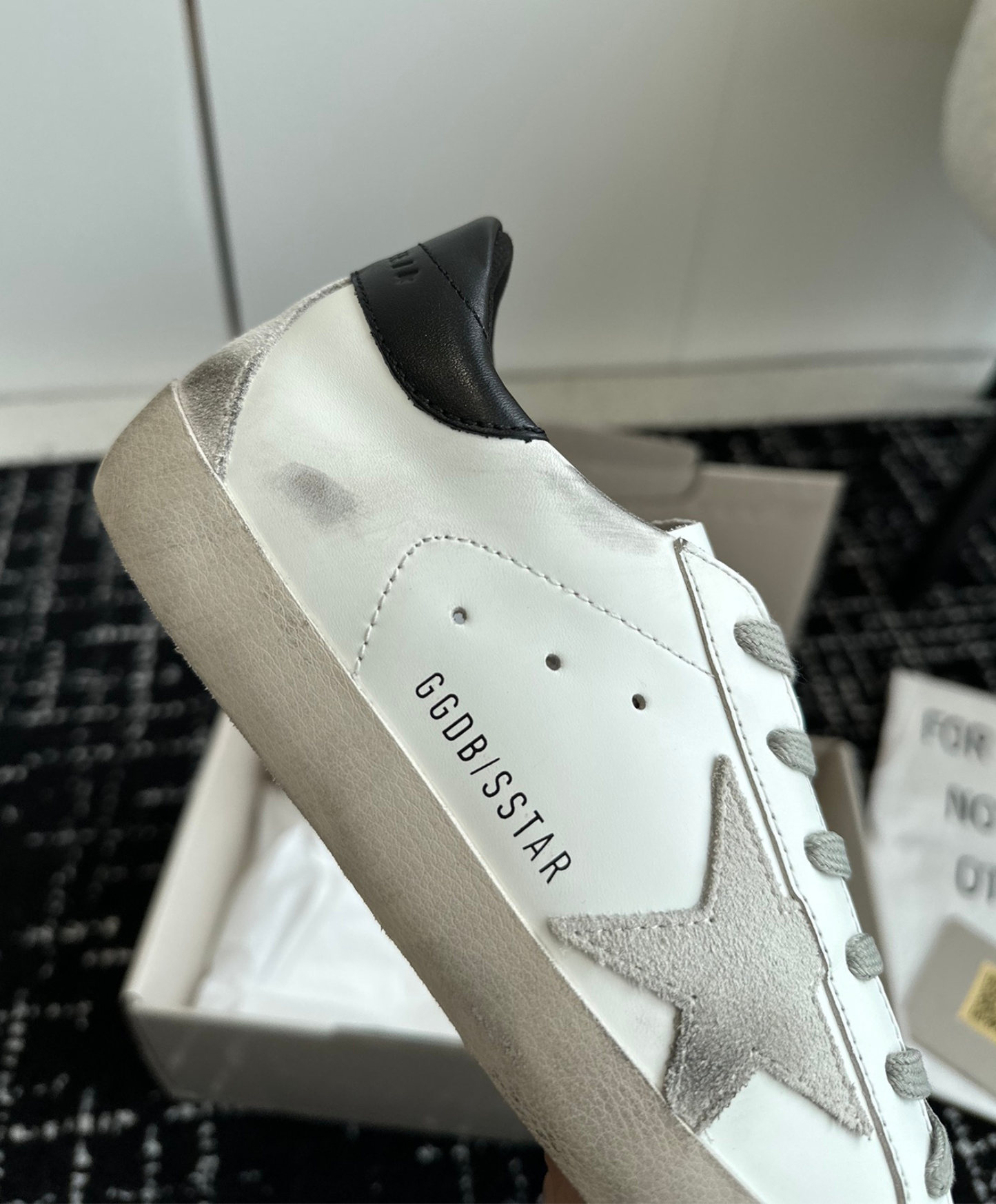 Golden Goose Super-Star Black Heel