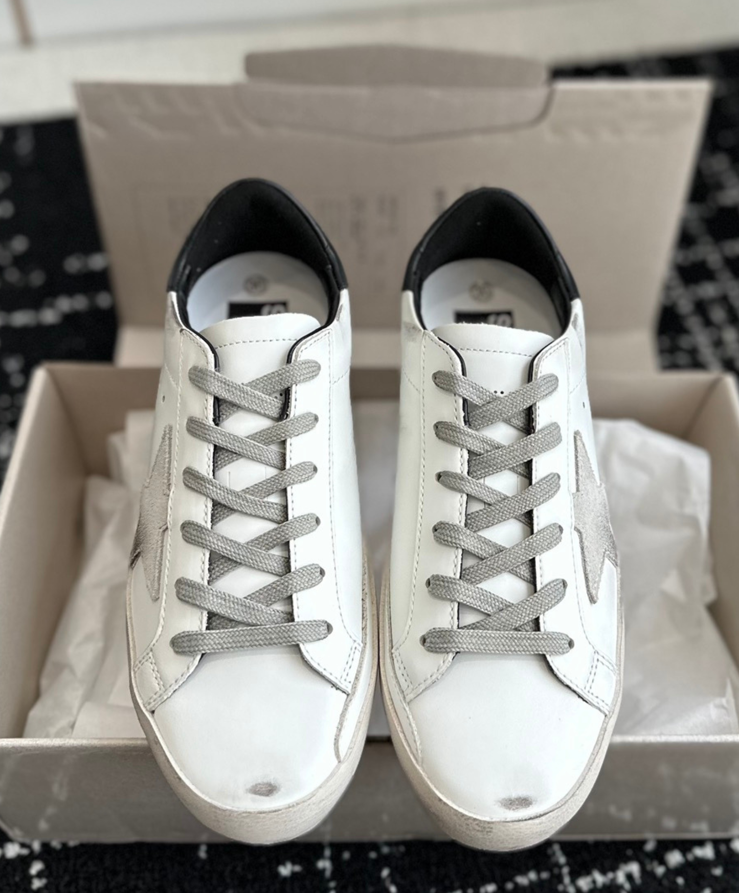 Golden Goose Super-Star Black Heel
