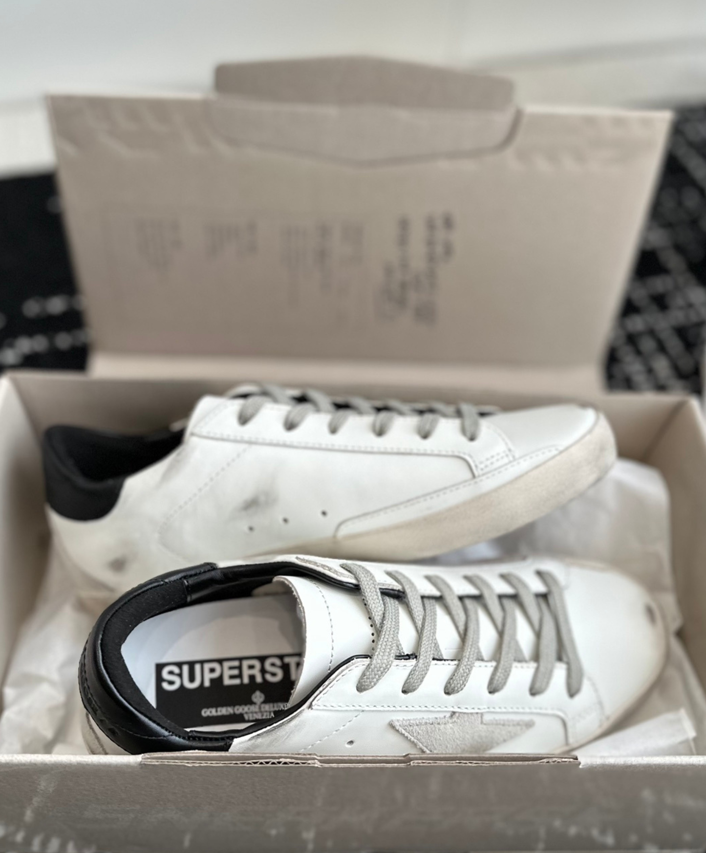 Golden Goose Super-Star Black Heel