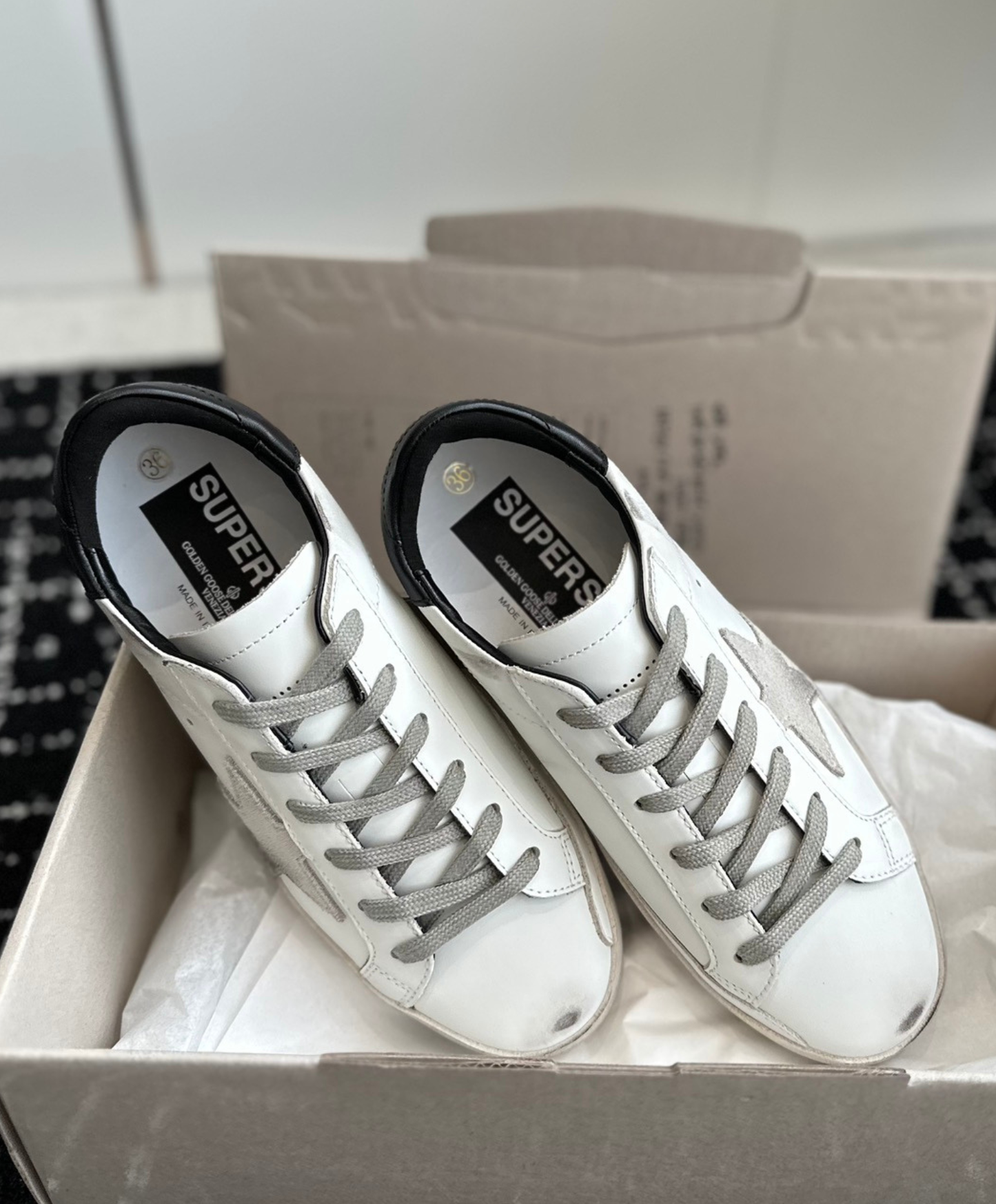 Golden Goose Super-Star Black Heel