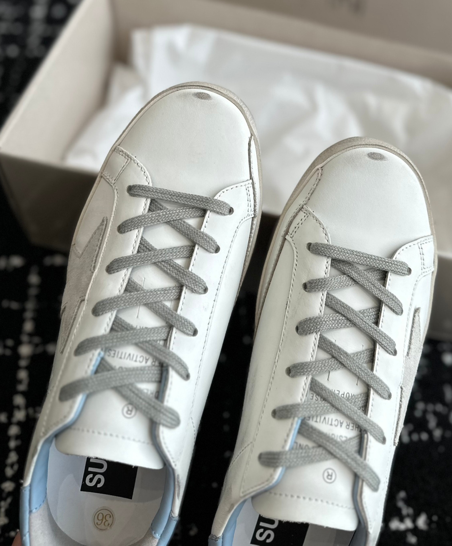 Golden Goose Super-Star Light Blue Heel