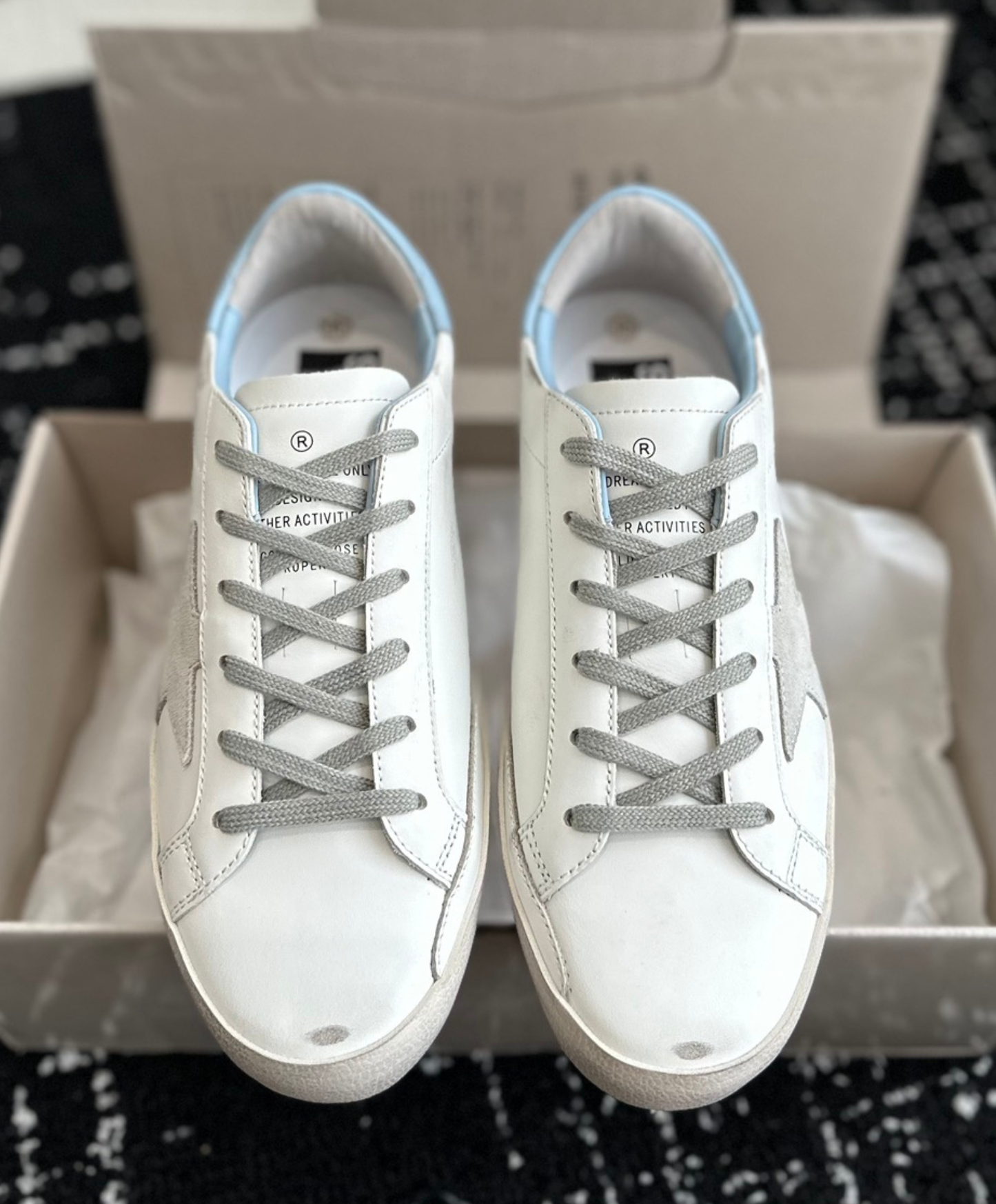 Golden Goose Super-Star Light Blue Heel