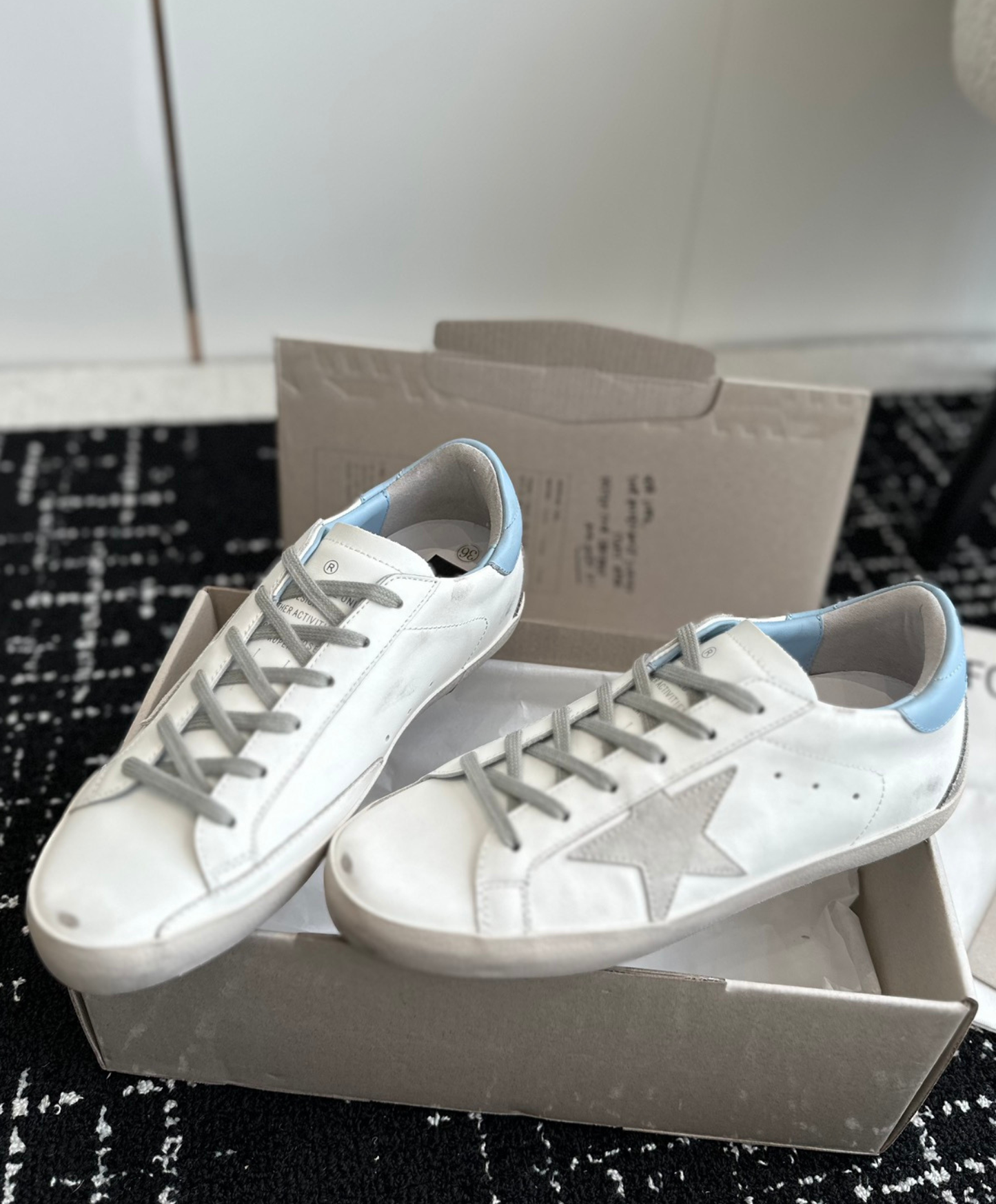 Golden Goose Super-Star Light Blue Heel