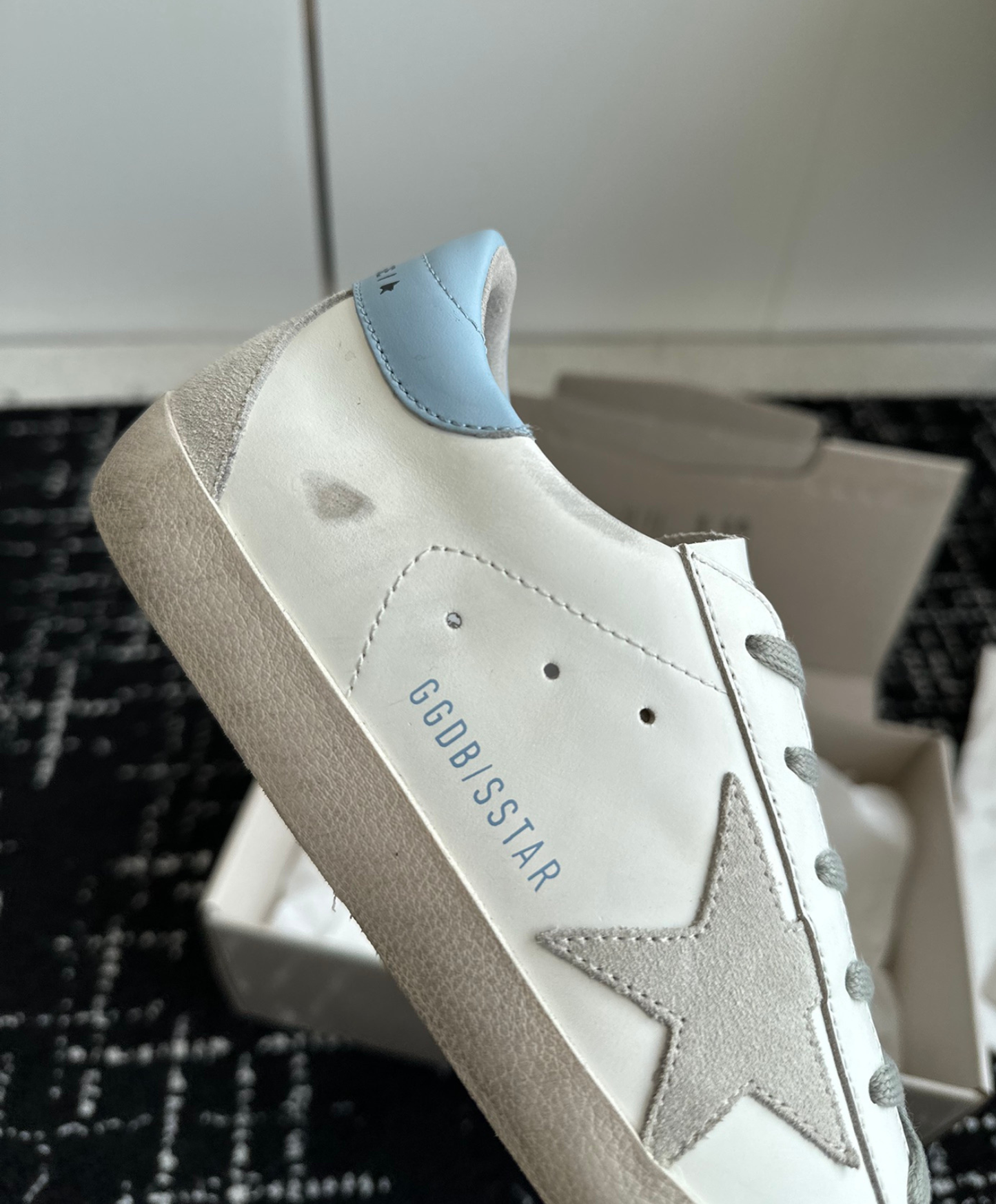 Golden Goose Super-Star Light Blue Heel