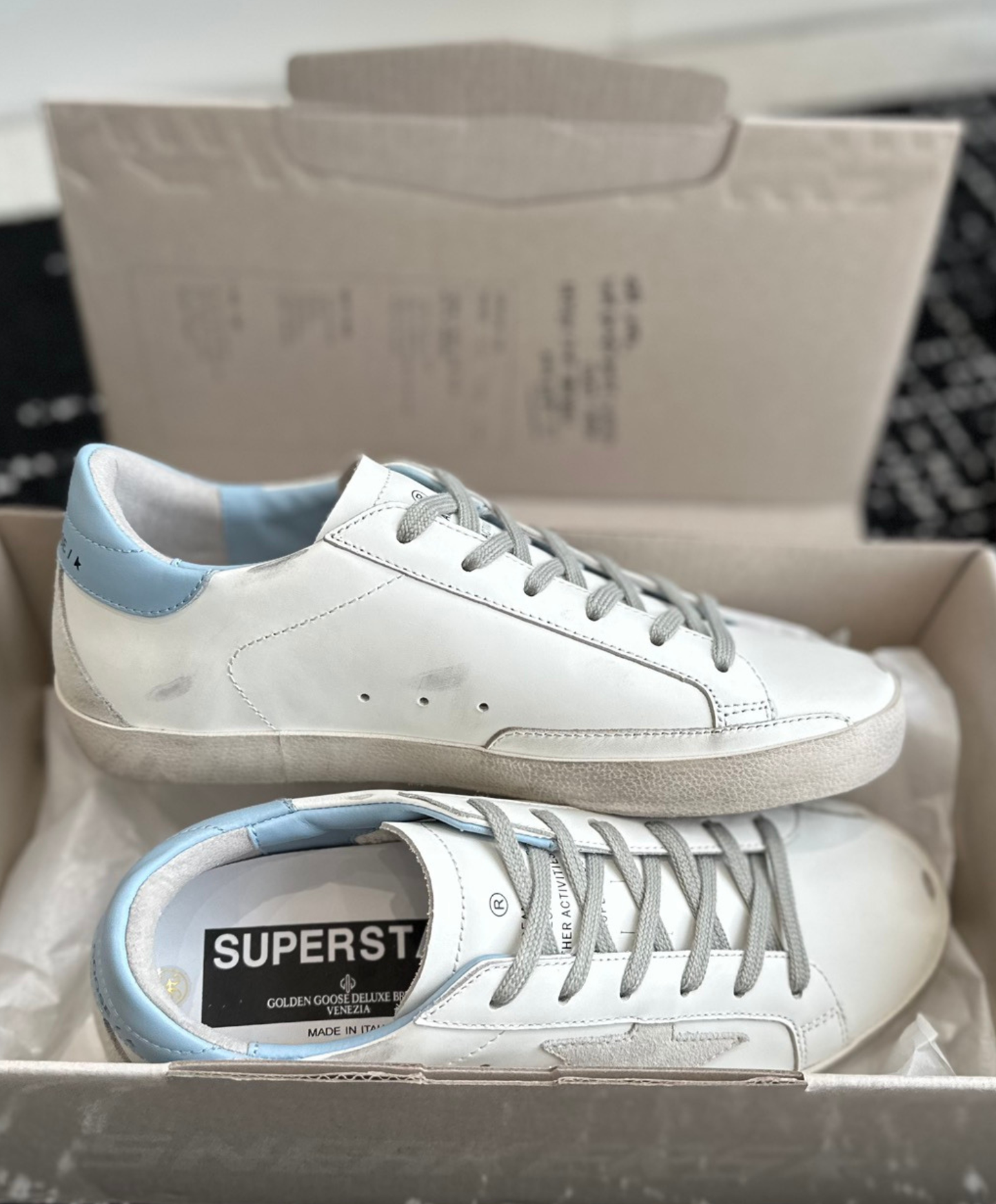 Golden Goose Super-Star Light Blue Heel