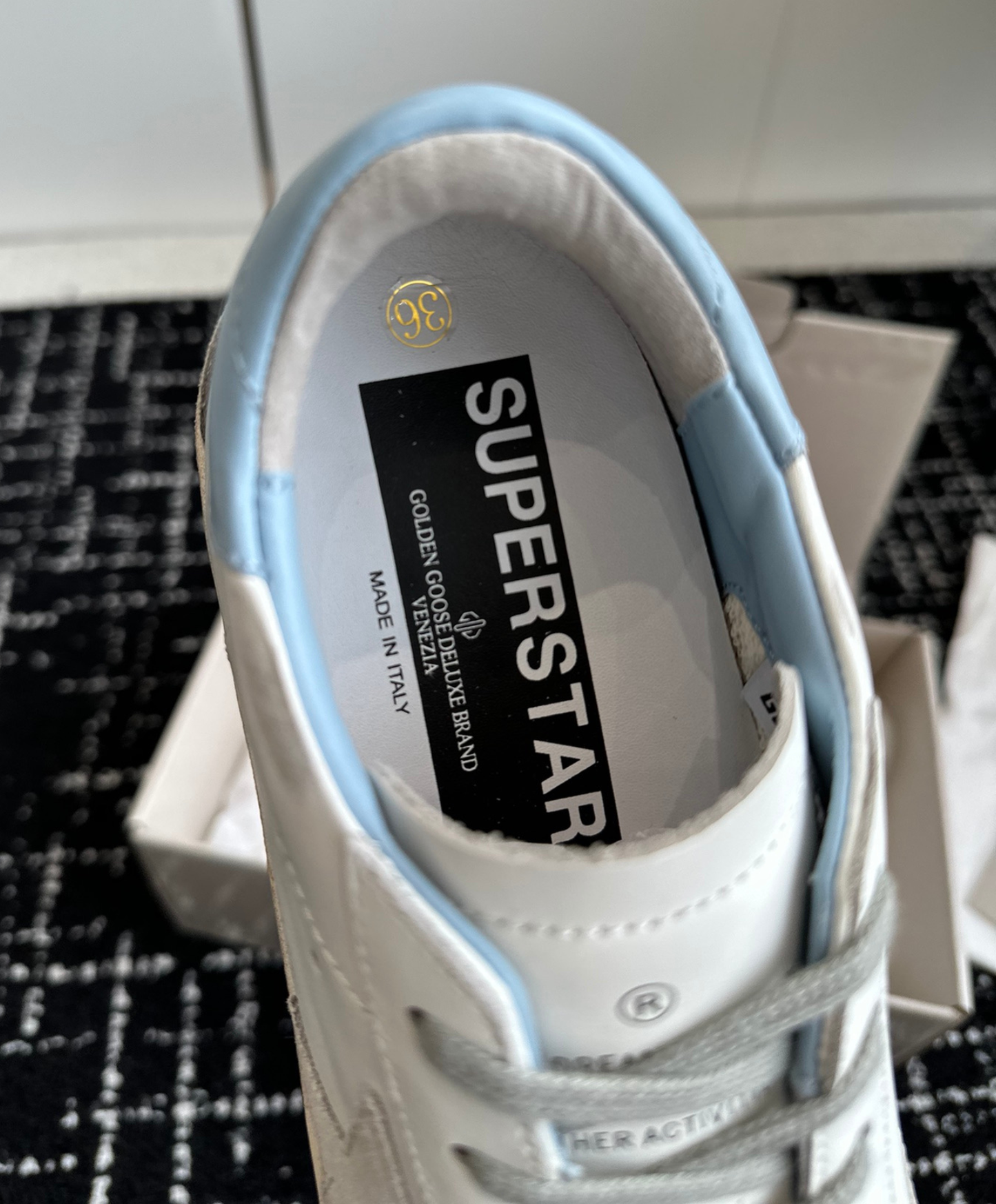 Golden Goose Super-Star Light Blue Heel