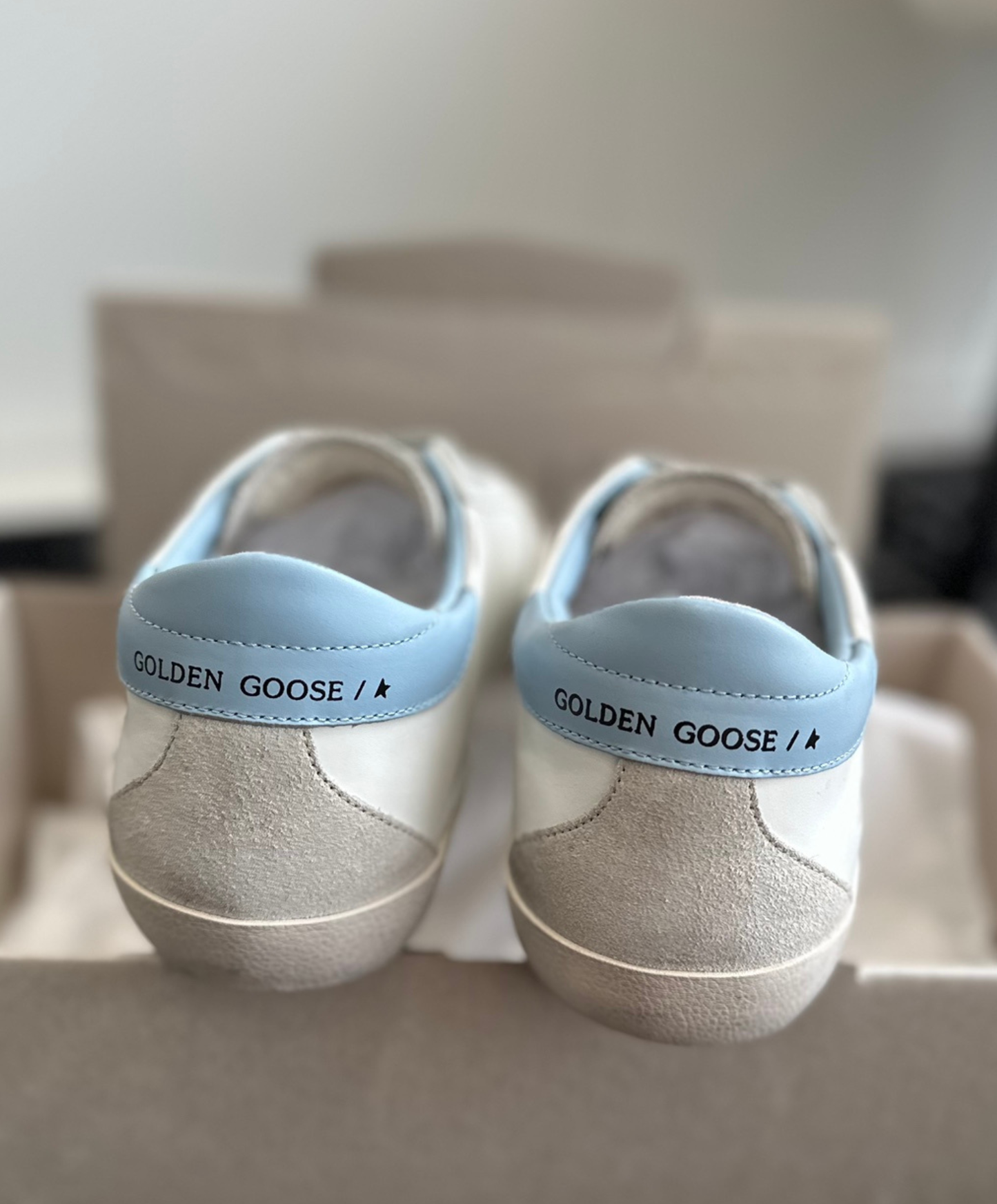 Golden Goose Super-Star Light Blue Heel