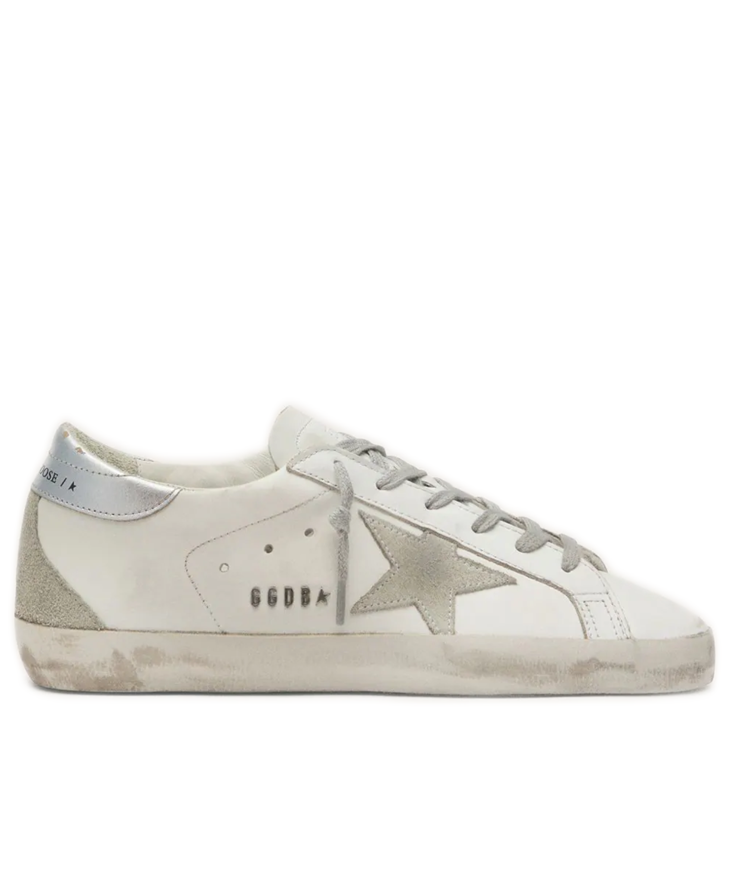 Golden Goose Super-Star Silver Metallic Heel