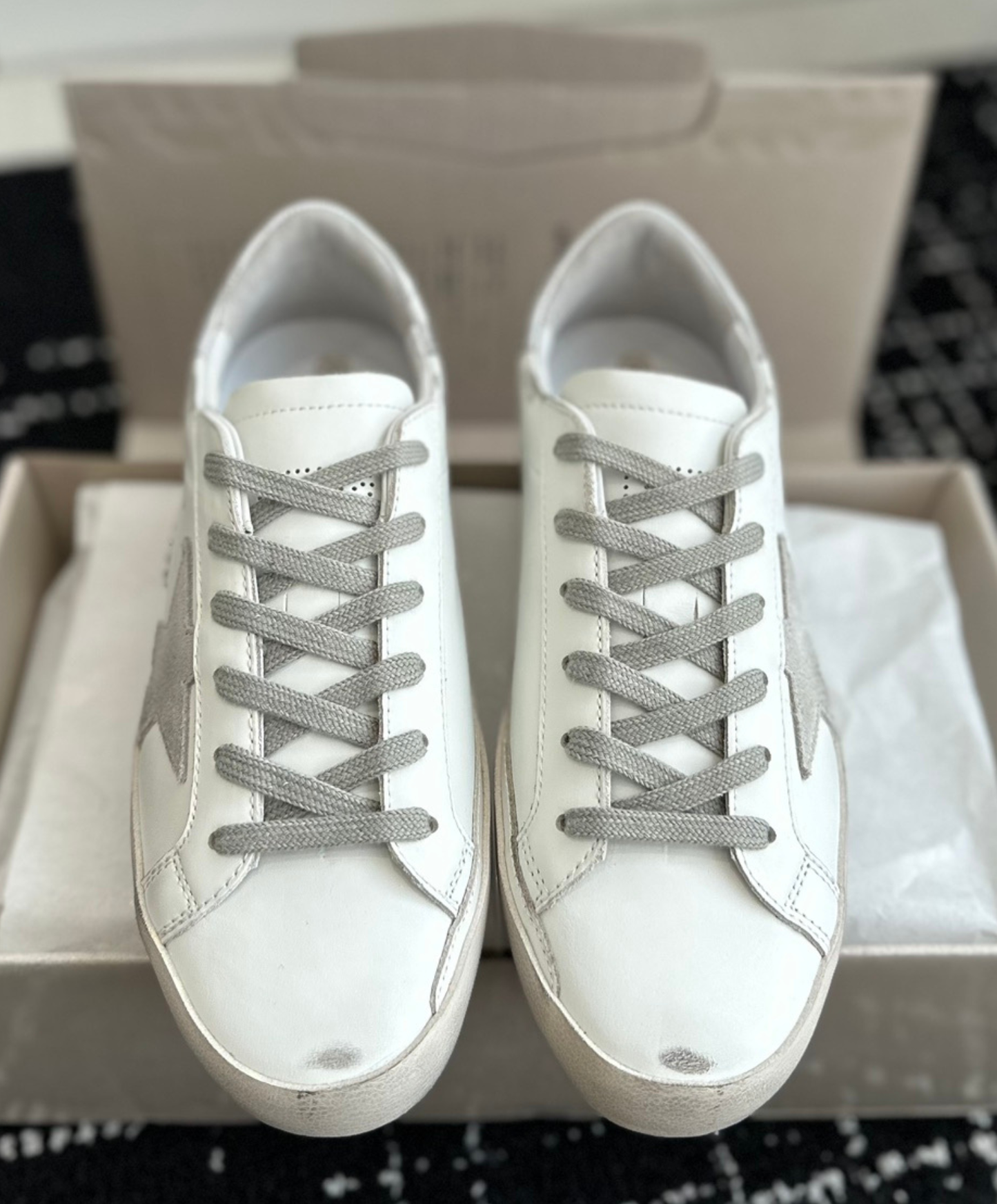 Golden Goose Super-Star Silver Metallic Heel