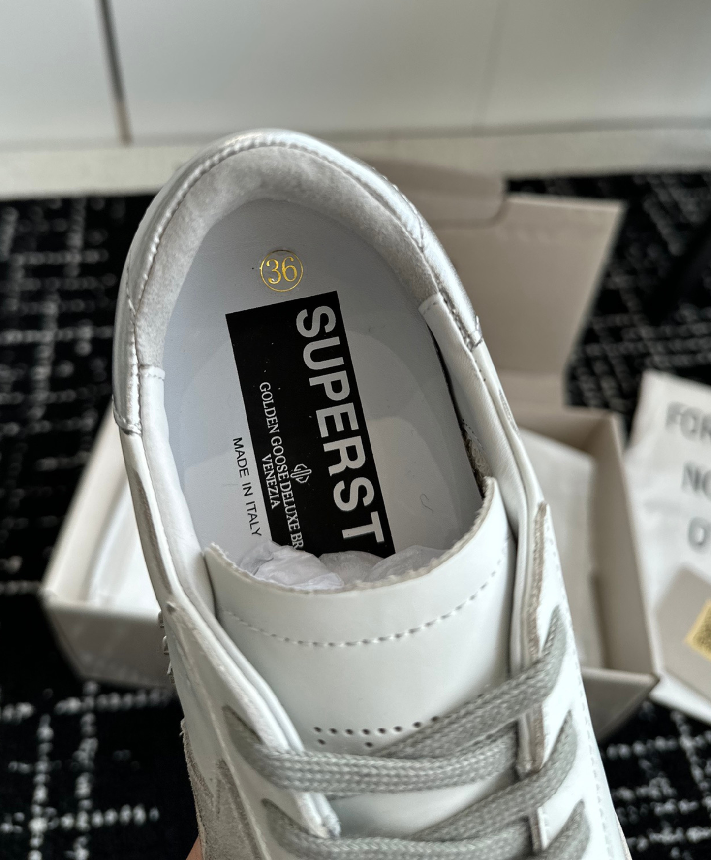 Golden Goose Super-Star Silver Metallic Heel