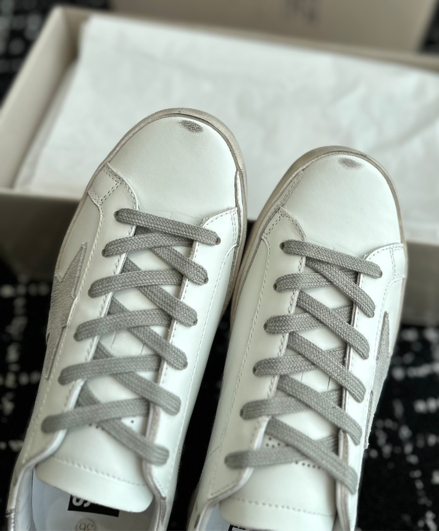 Golden Goose Super-Star Silver Metallic Heel