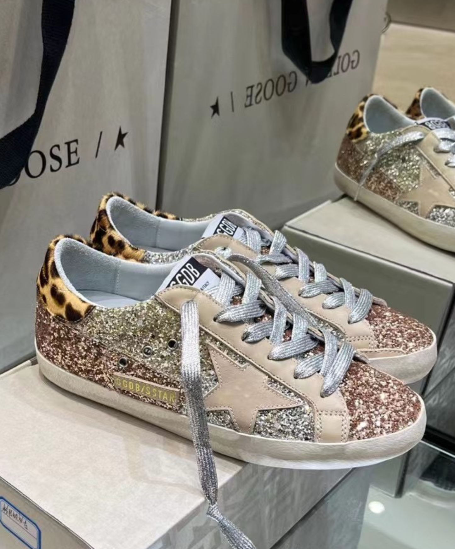 Golden Goose Super-Star Glitter & Leopard Luxury