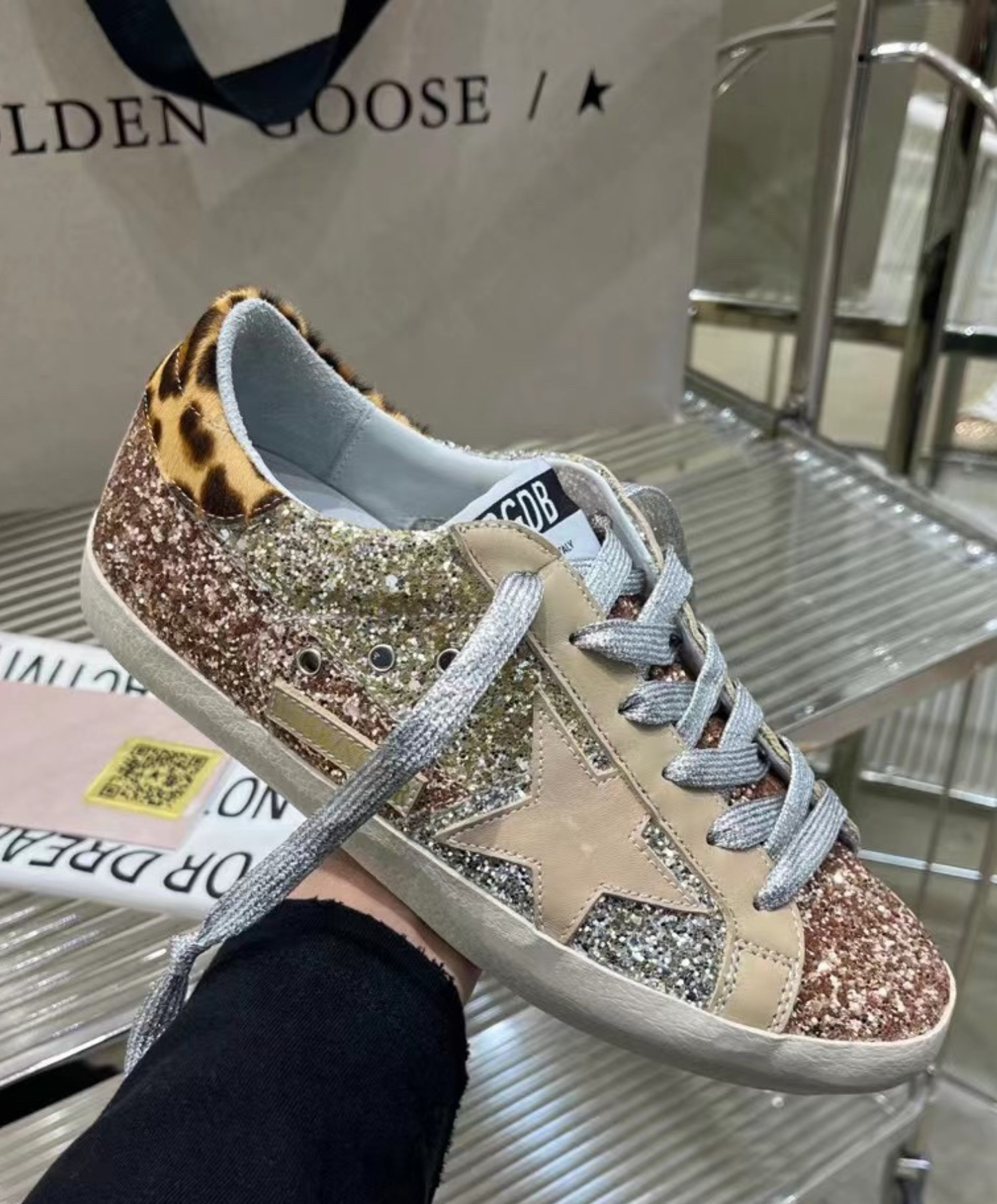 Golden Goose Super-Star Glitter & Leopard Luxury