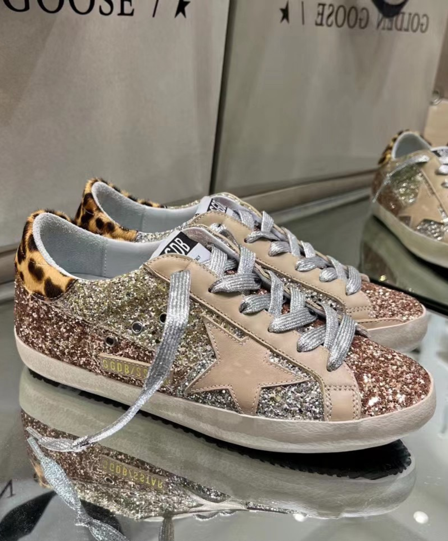 Golden Goose Super-Star Glitter & Leopard Luxury