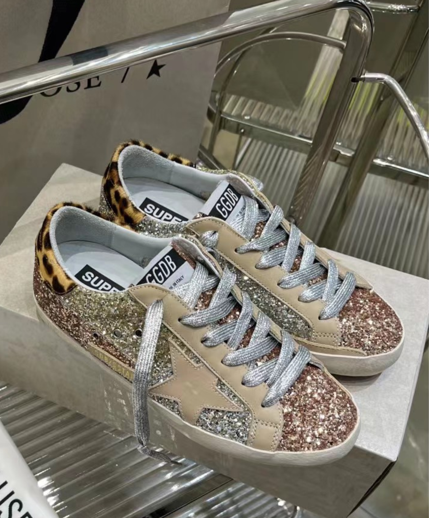 Golden Goose Super-Star Glitter & Leopard Luxury