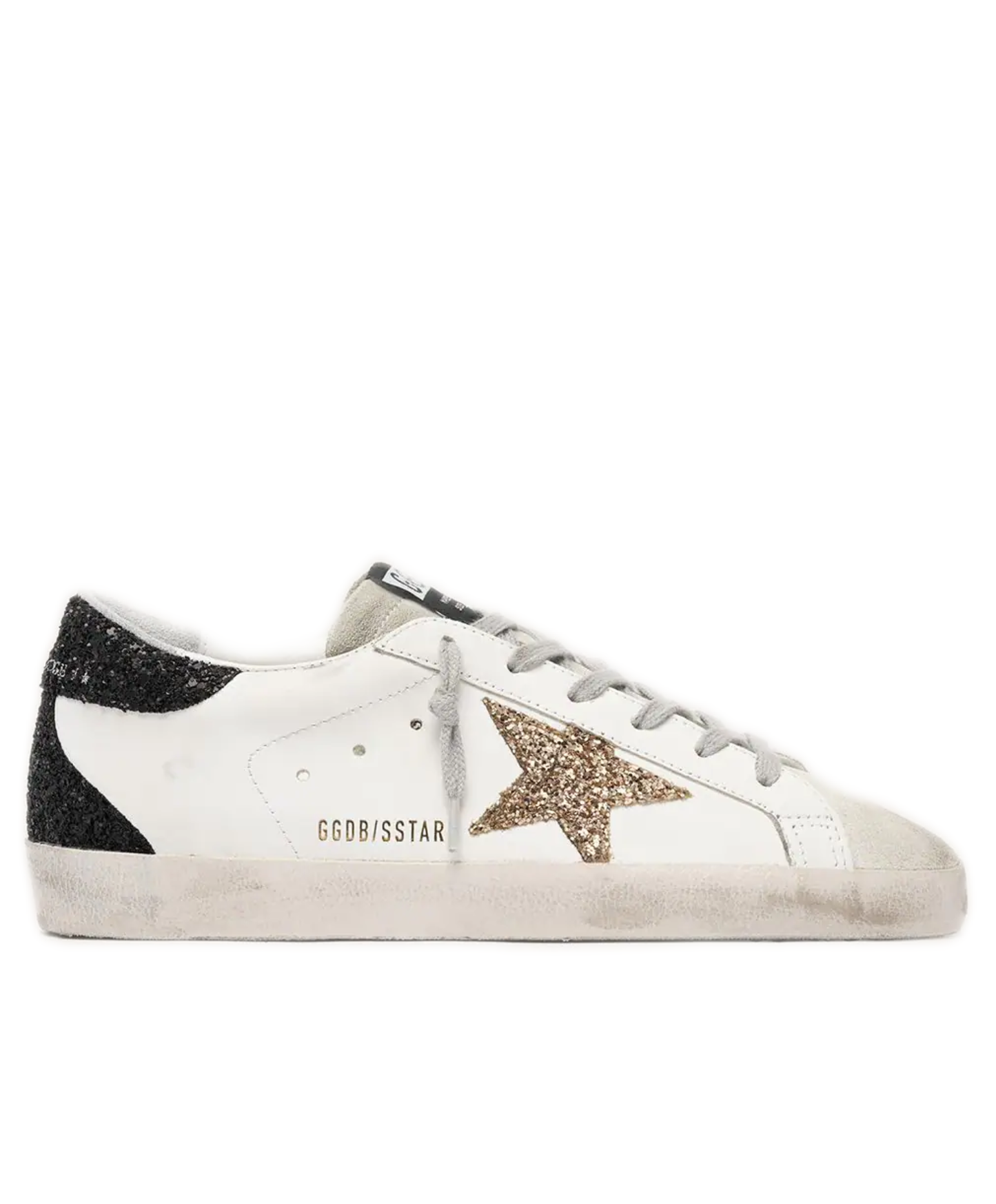 Golden Goose Super-Star Gold & Black Glitter