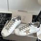 Golden Goose Super-Star Gold & Black Glitter